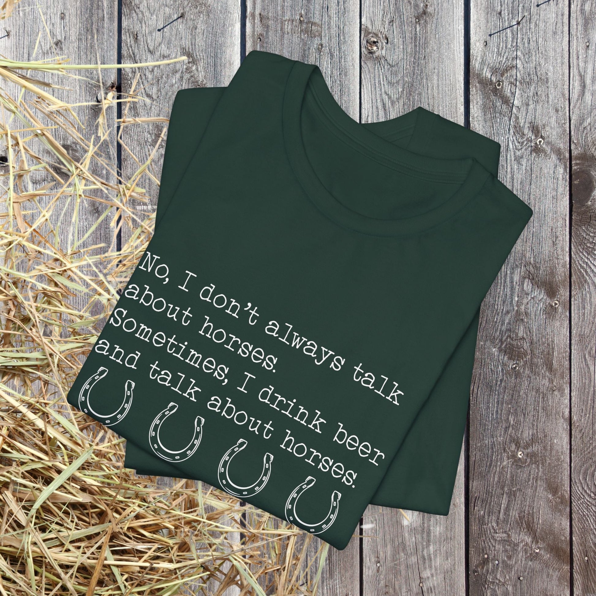 Funny Horse shirt, I Drink Beer and Talk about Horses, Quote Tee, Equestrian Gift - FlooredByArt