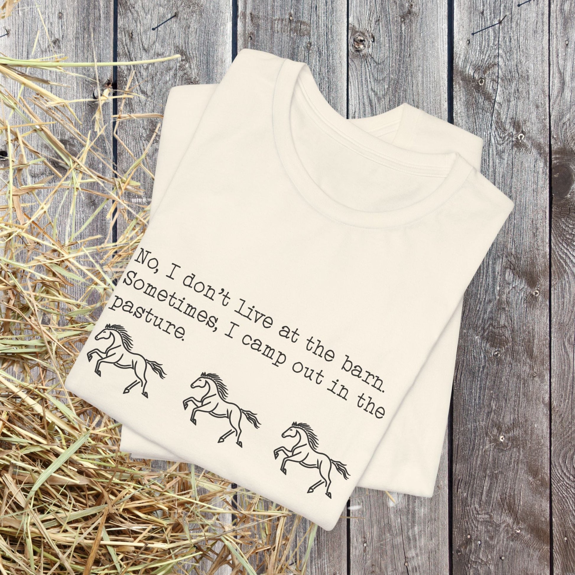 Funny Horse shirt, No I Dont live at the Barn, Quote Tee, Equestrian Gift - FlooredByArt