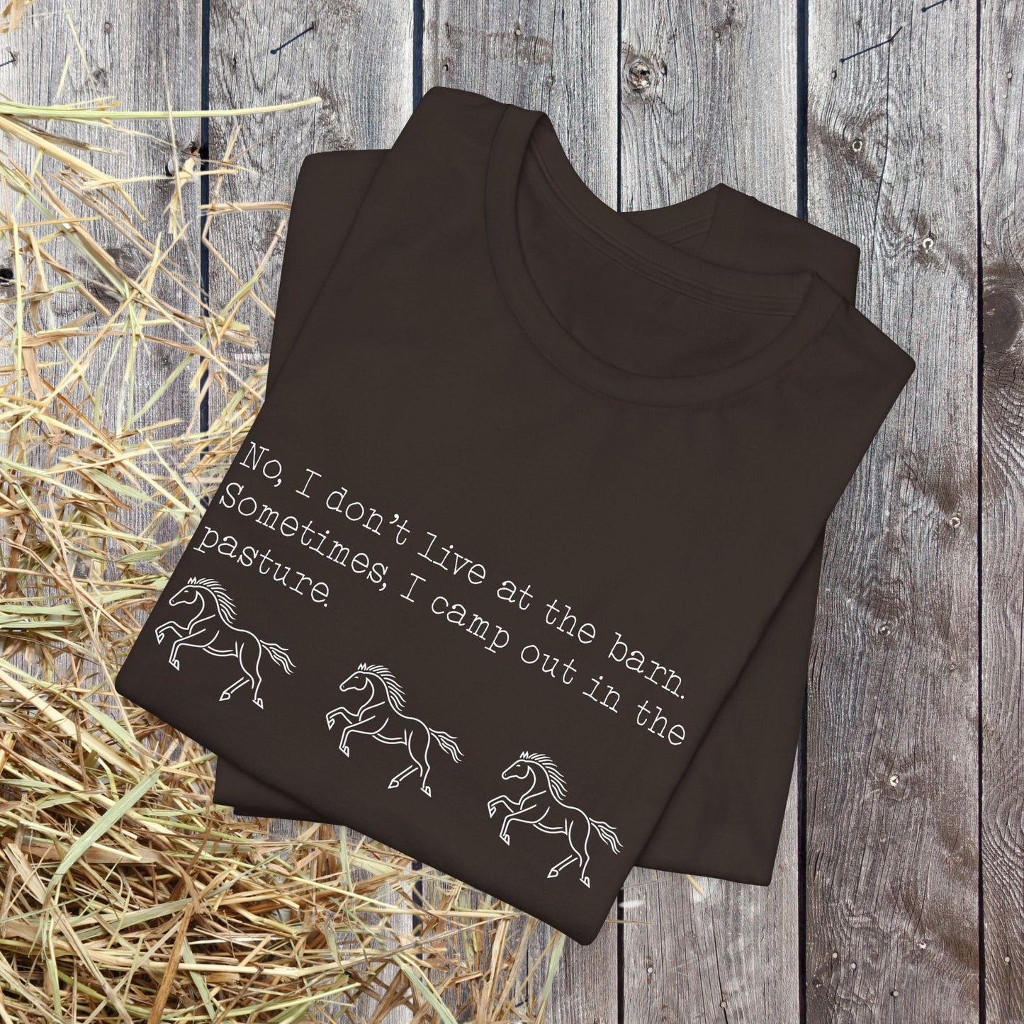 Funny Horse shirt, No I Dont live at the Barn, Quote Tee, Equestrian Gift - FlooredByArt