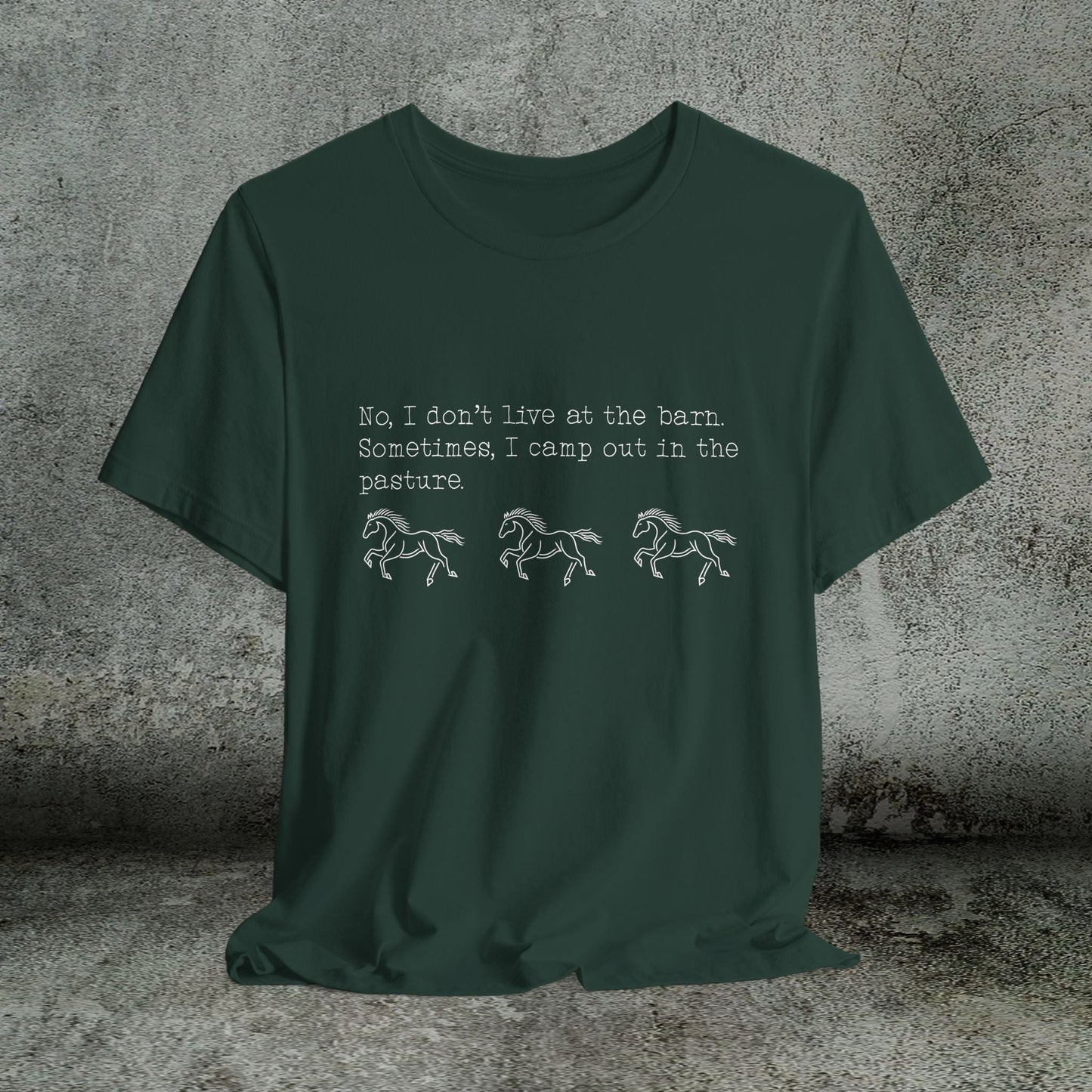 Funny Horse shirt, No I Dont live at the Barn, Quote Tee, Equestrian Gift - FlooredByArt