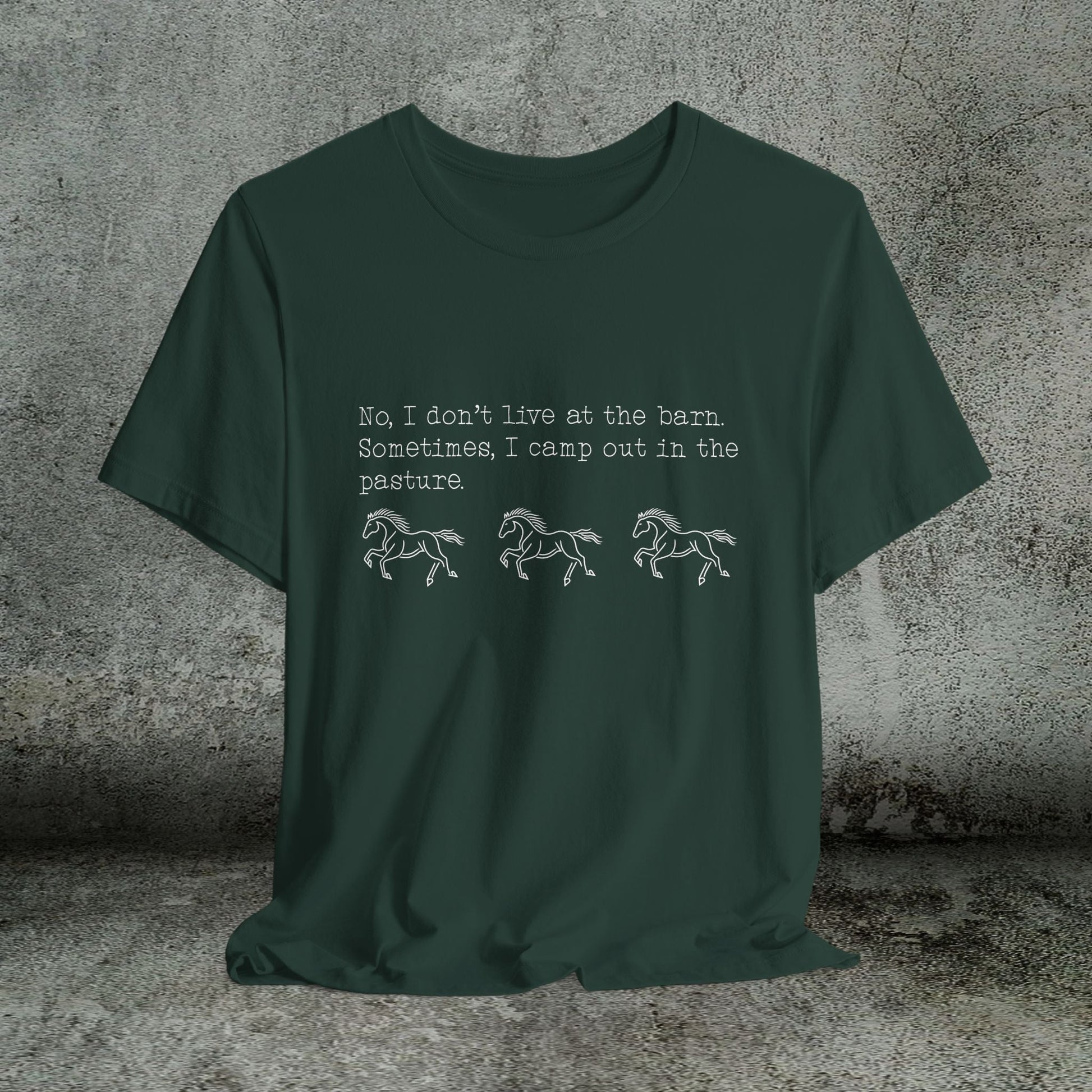 Funny Horse shirt, No I Dont live at the Barn, Quote Tee, Equestrian Gift - FlooredByArt