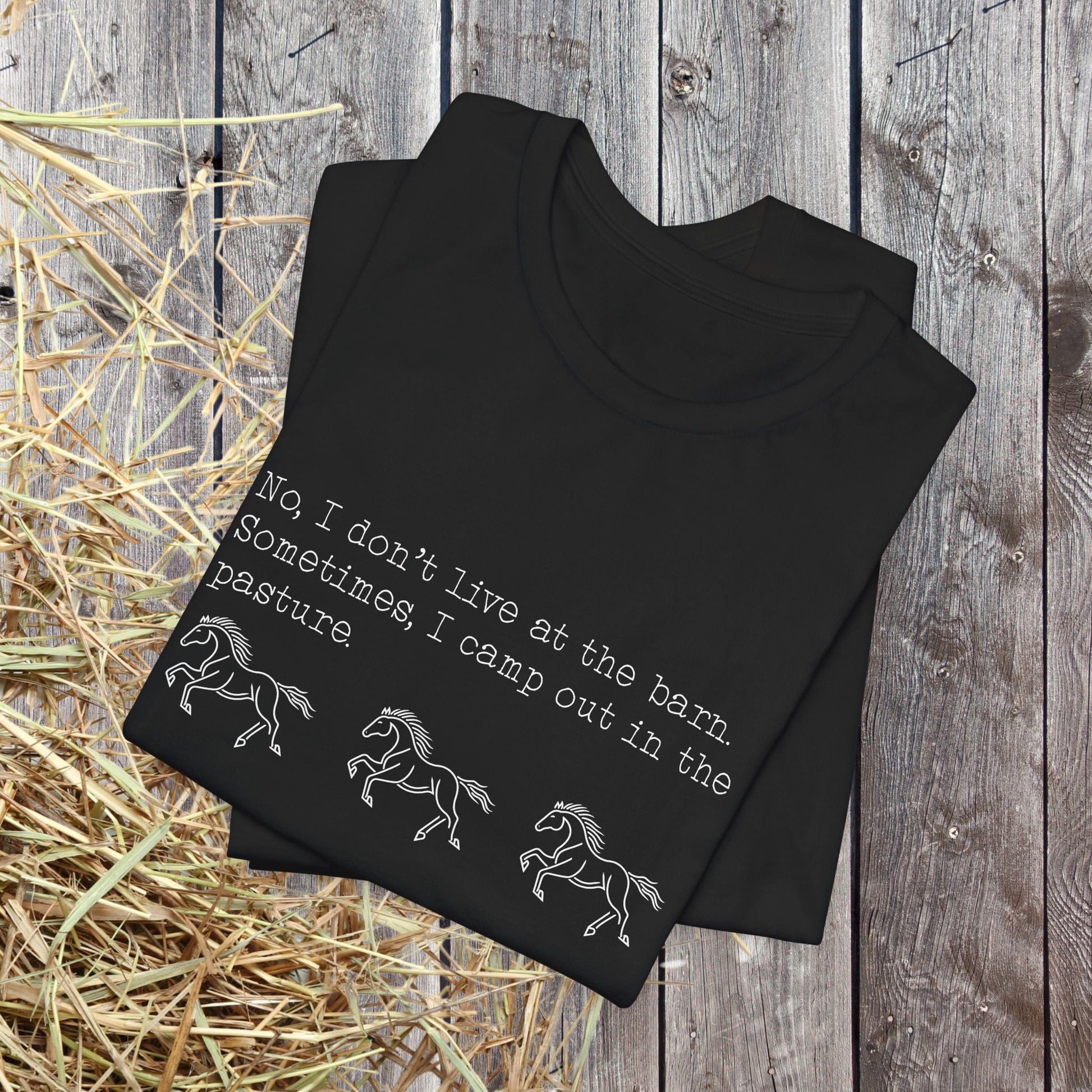 Funny Horse shirt, No I Dont live at the Barn, Quote Tee, Equestrian Gift - FlooredByArt