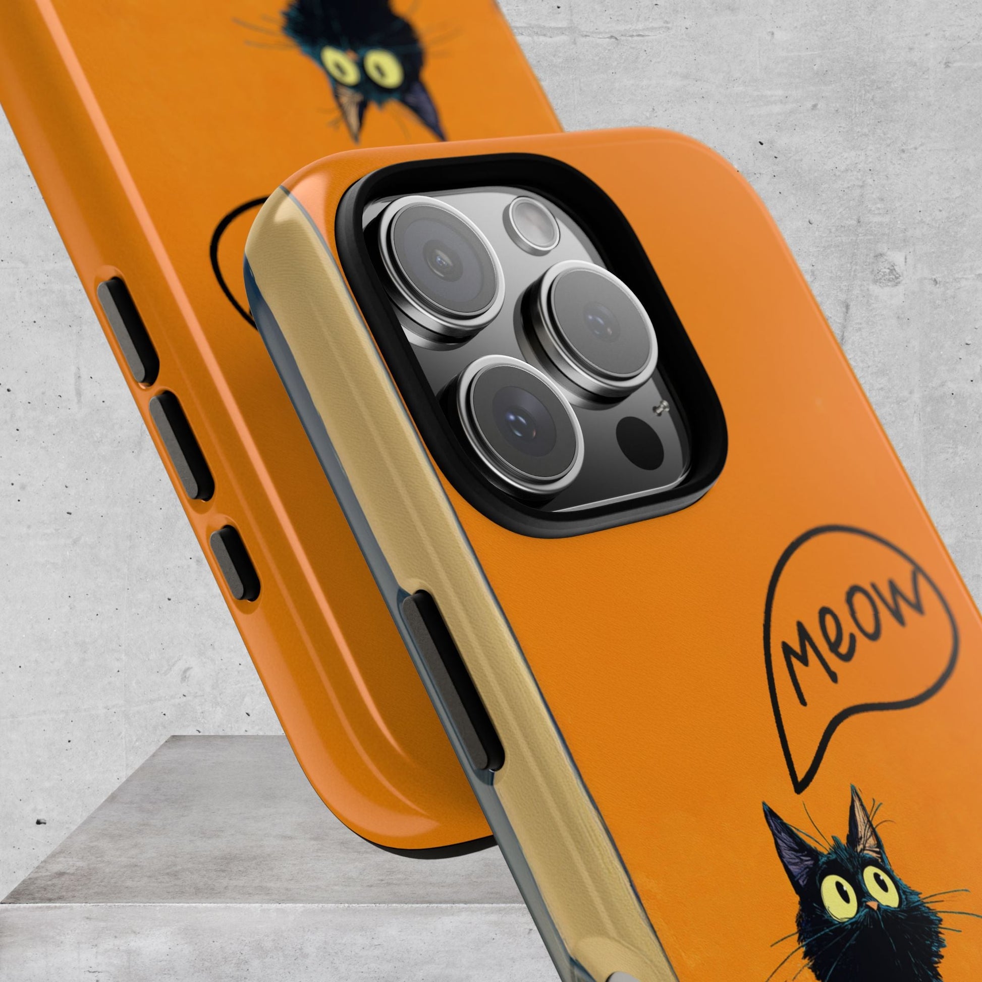 Funny Meow Me Cat iPhone Case, Tough Two Layer Phone Cover - FlooredByArt