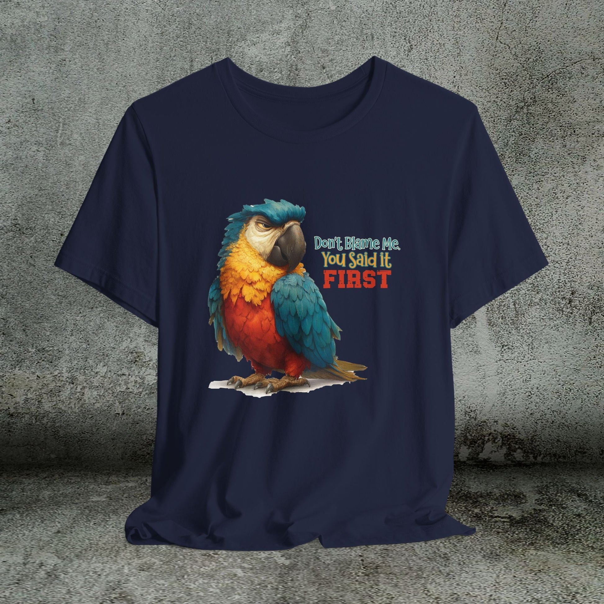 Funny Parrot Tee, Quirky Animal Shirt for Bird Lovers - FlooredByArt