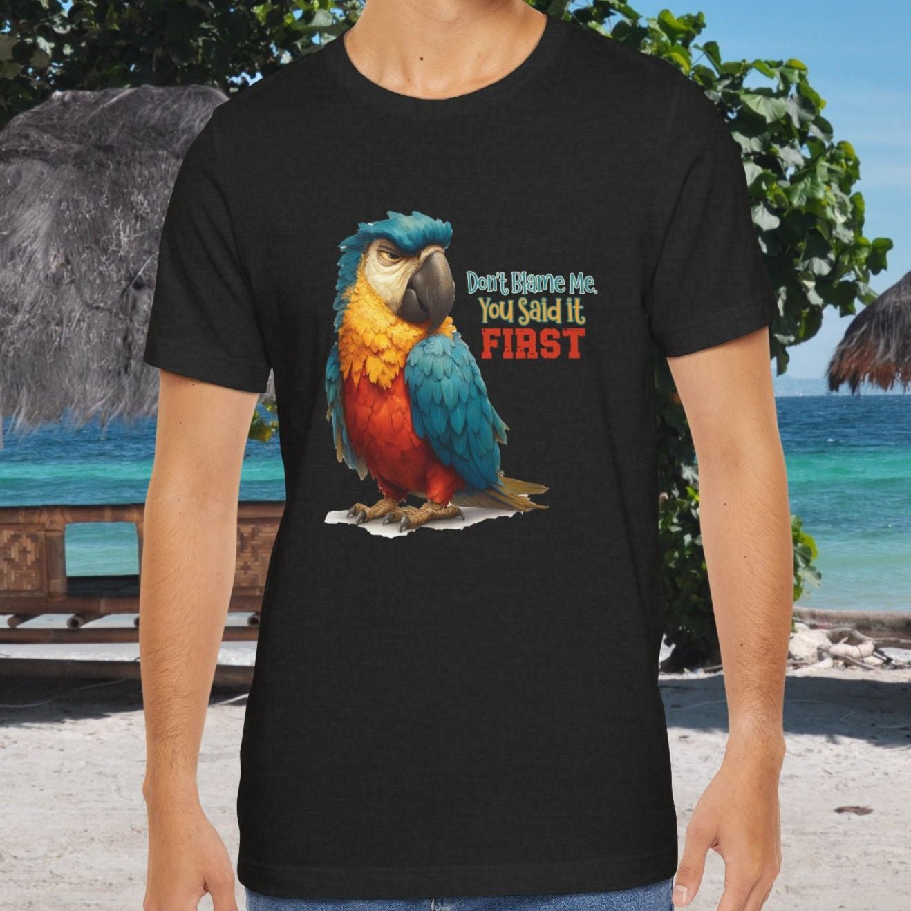 Funny Parrot Tee, Quirky Animal Shirt for Bird Lovers - FlooredByArt