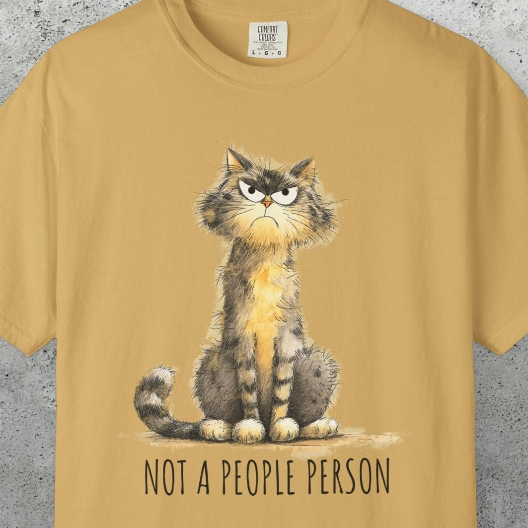 Funny Sarcastic Cat T-Shirt - Comfort Colors Whimsical Tabby Cat Lovers, Animal Lover - FlooredByArt