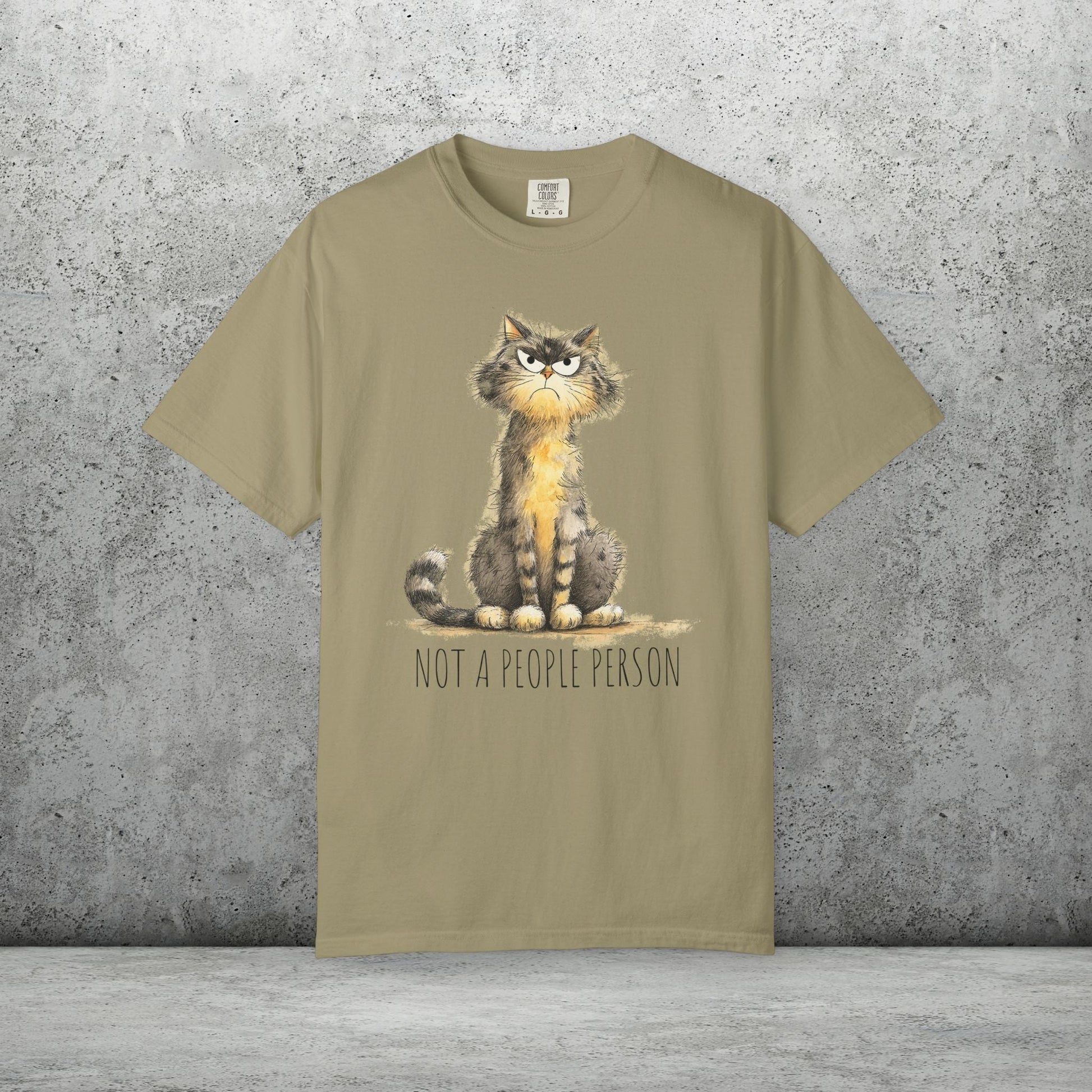 Funny Sarcastic Cat T-Shirt - Comfort Colors Whimsical Tabby Cat Lovers, Animal Lover - FlooredByArt
