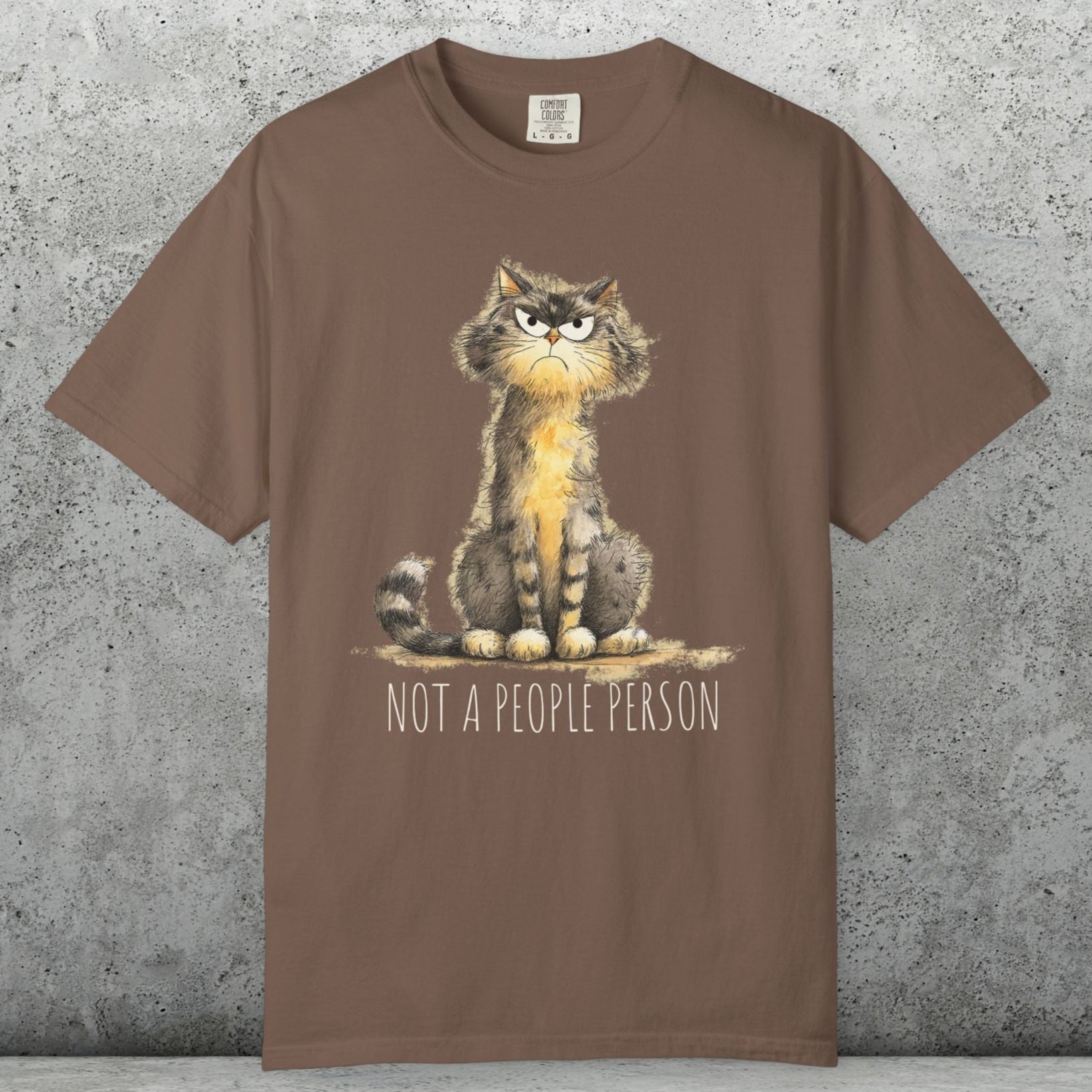 Funny Sarcastic Cat T-Shirt - Comfort Colors Whimsical Tabby Cat Lovers, Animal Lover - FlooredByArt