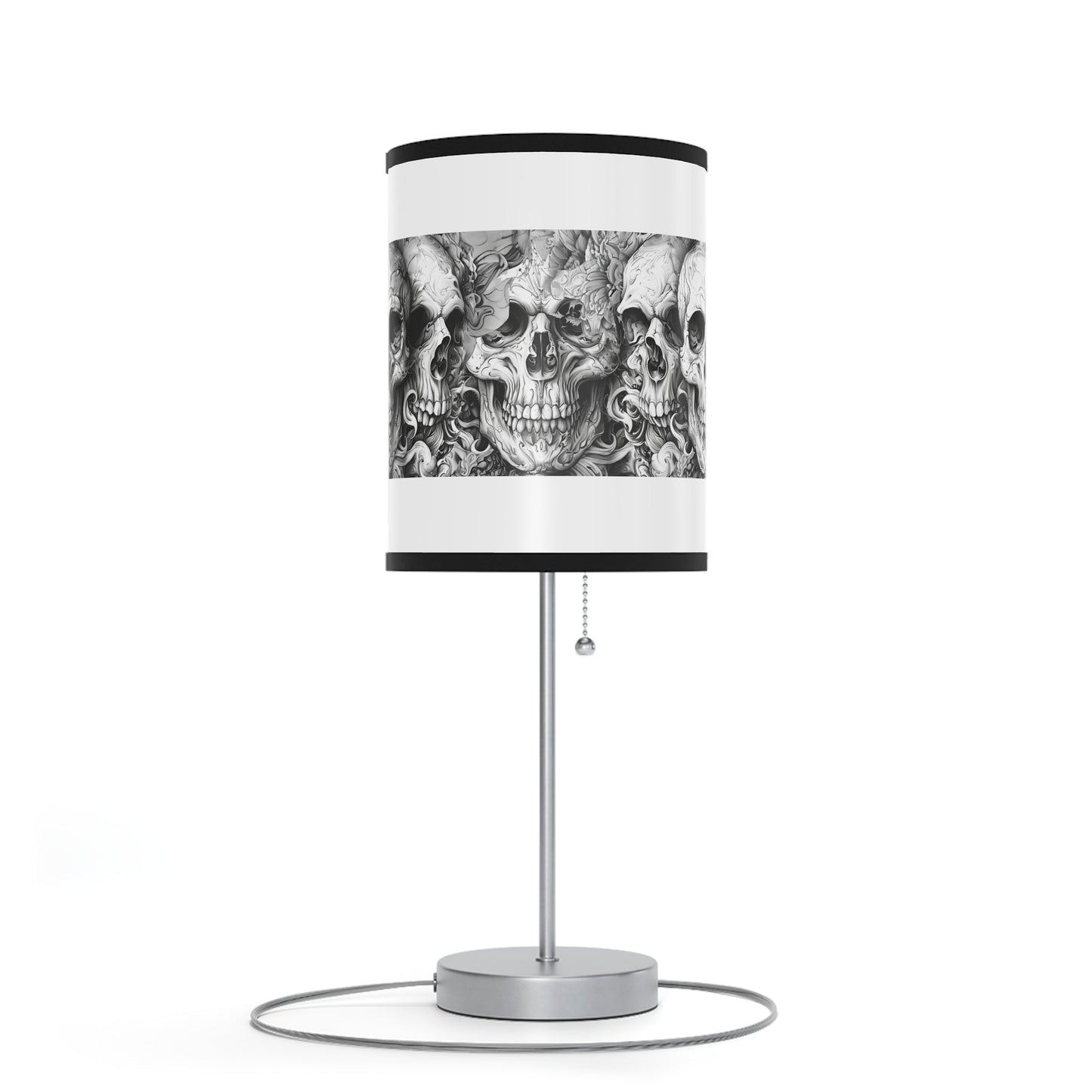 Goth Skull Art Table lamp, Decorative Dark Academia Art Lamp - FlooredByArt