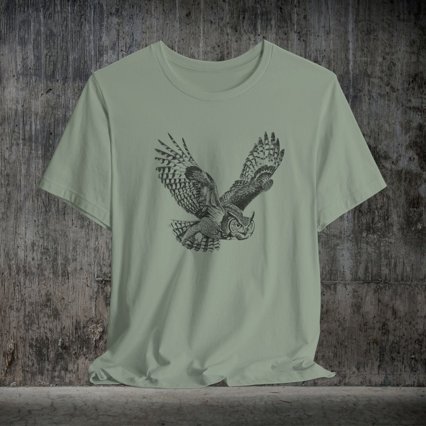 Great Horned Owl T-Shirt – Pen and Ink Wildlife Art Tee for Nature and Bird Lovers - FlooredByArt