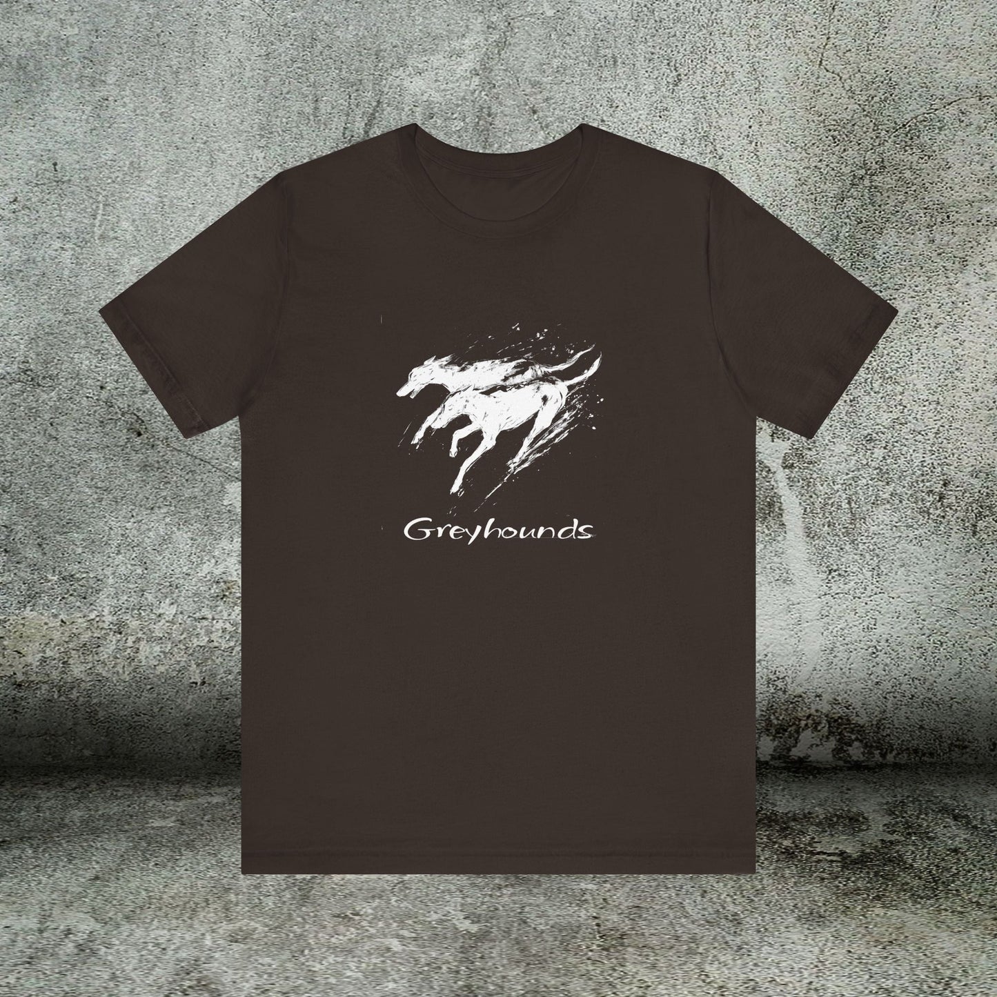 Greyhound Silhouette Art Tee, Greyhound Lover Gift, Minimalist Dog T-Shirt, Pet Adoption Shirt - FlooredByArt