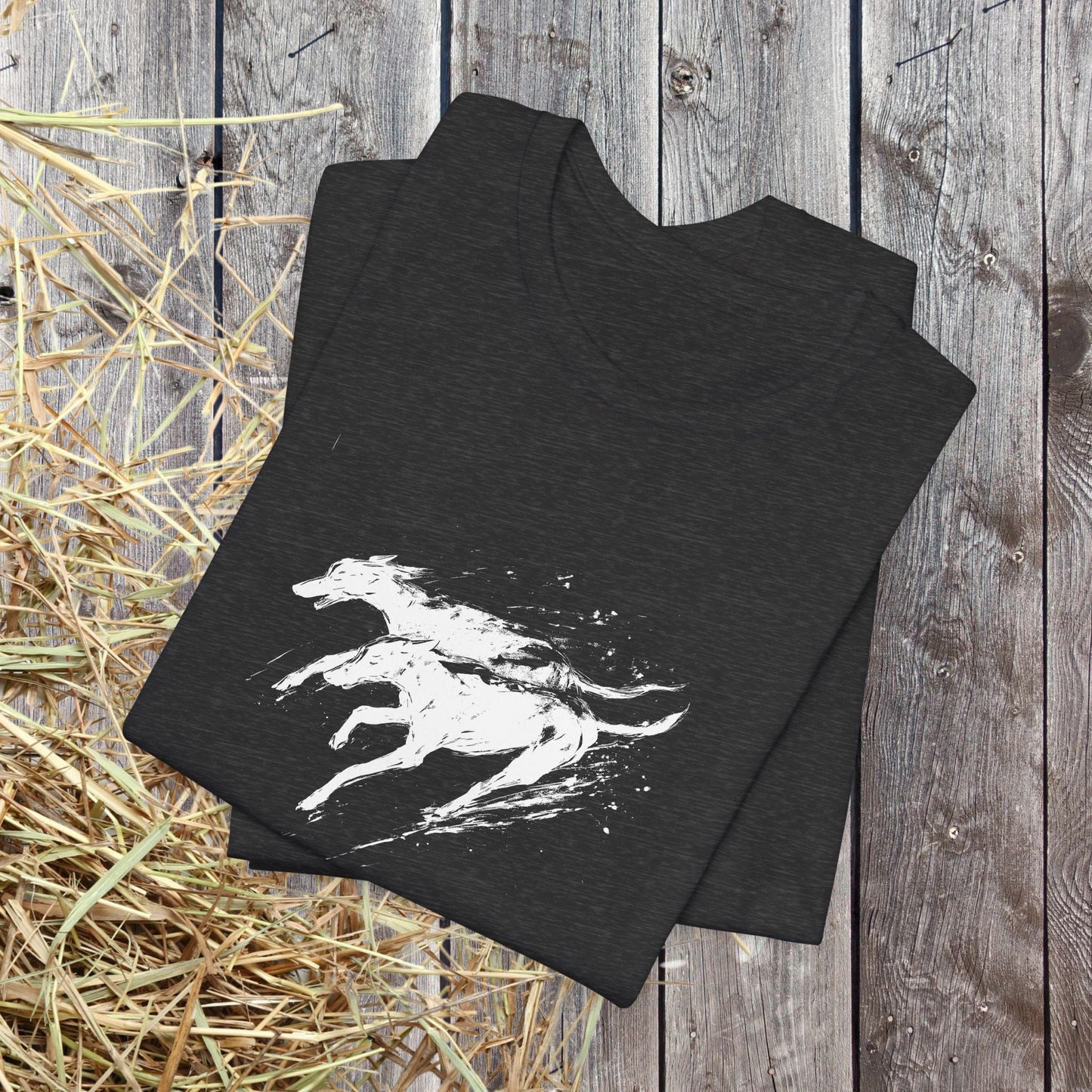 Greyhound Silhouette Art Tee, Greyhound Lover Gift, Minimalist Dog T-Shirt, Pet Adoption Shirt - FlooredByArt