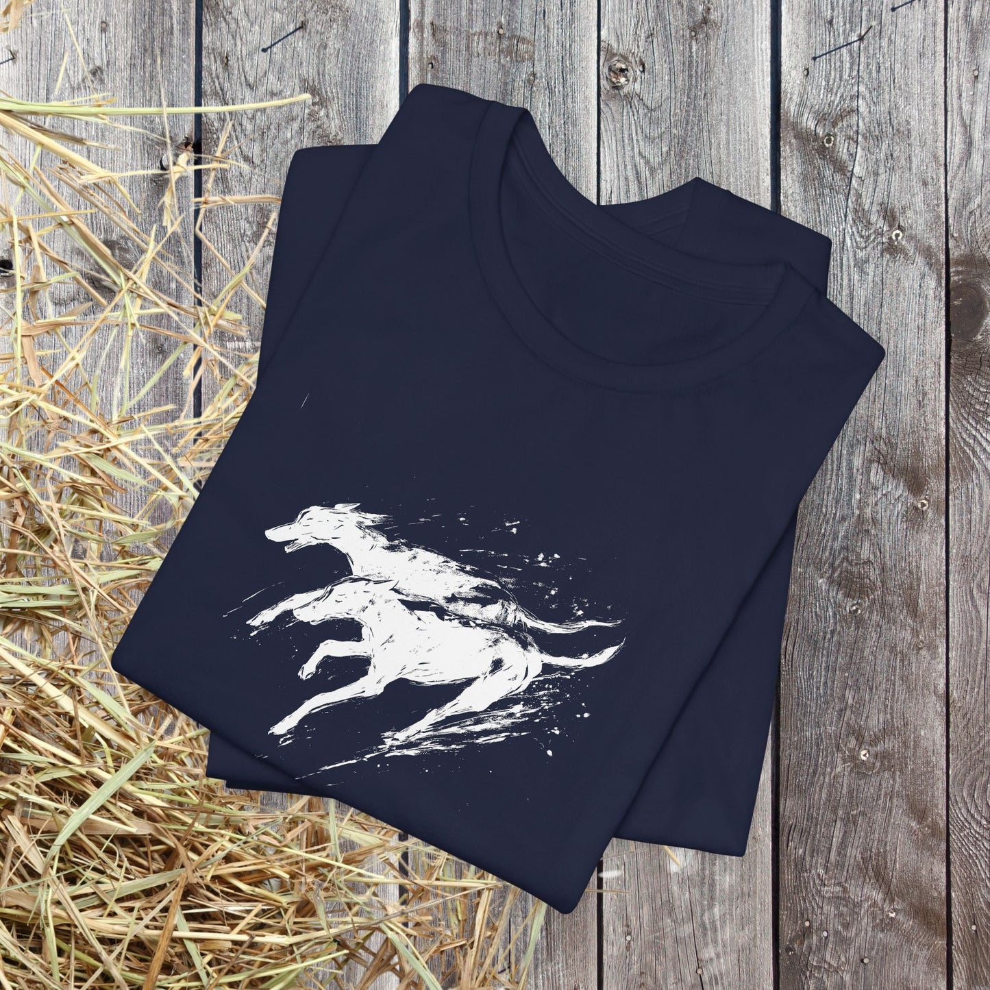 Greyhound Silhouette Art Tee, Greyhound Lover Gift, Minimalist Dog T-Shirt, Pet Adoption Shirt - FlooredByArt