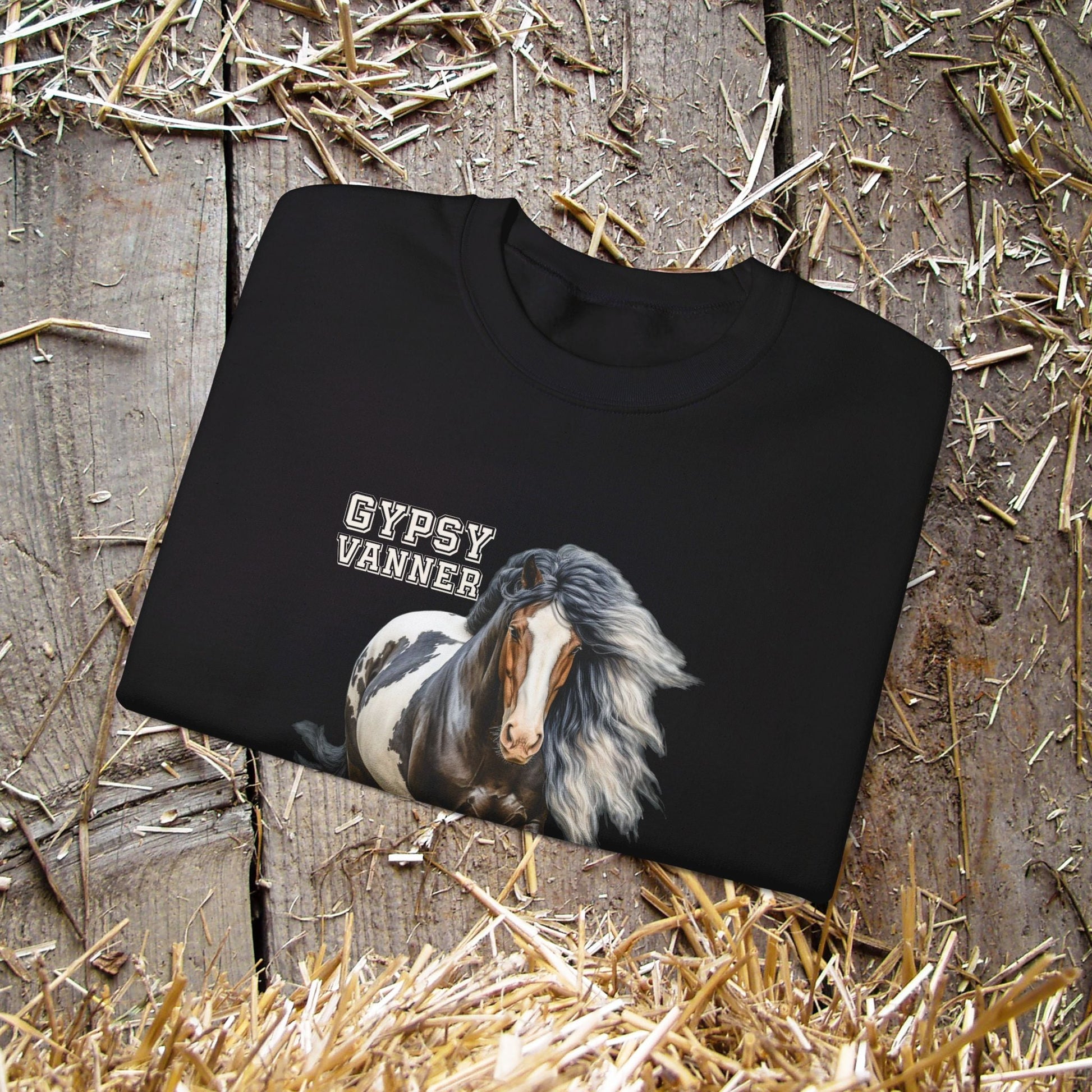 Gypsy Vanner Horse Sweatshirt - Beautiful Gypsy Vanner Cob Horse Lover Gift Original Horse Sweater - FlooredByArt