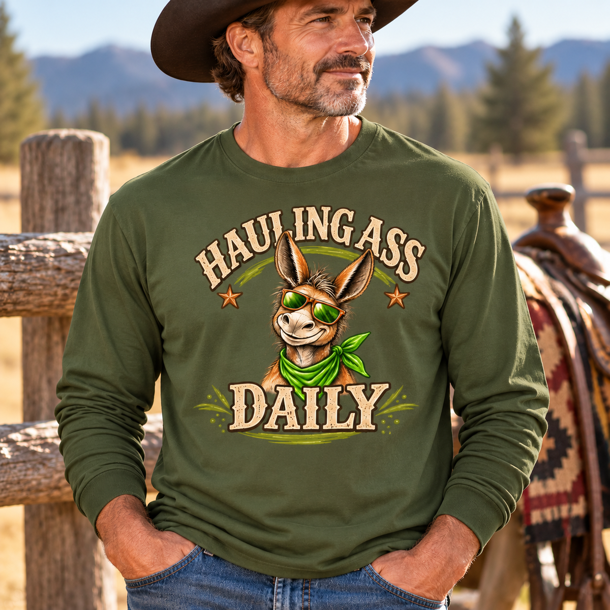 Donkey Long Sleeve Shirt – Bad Ass Ruckus Comfort Colors Tee