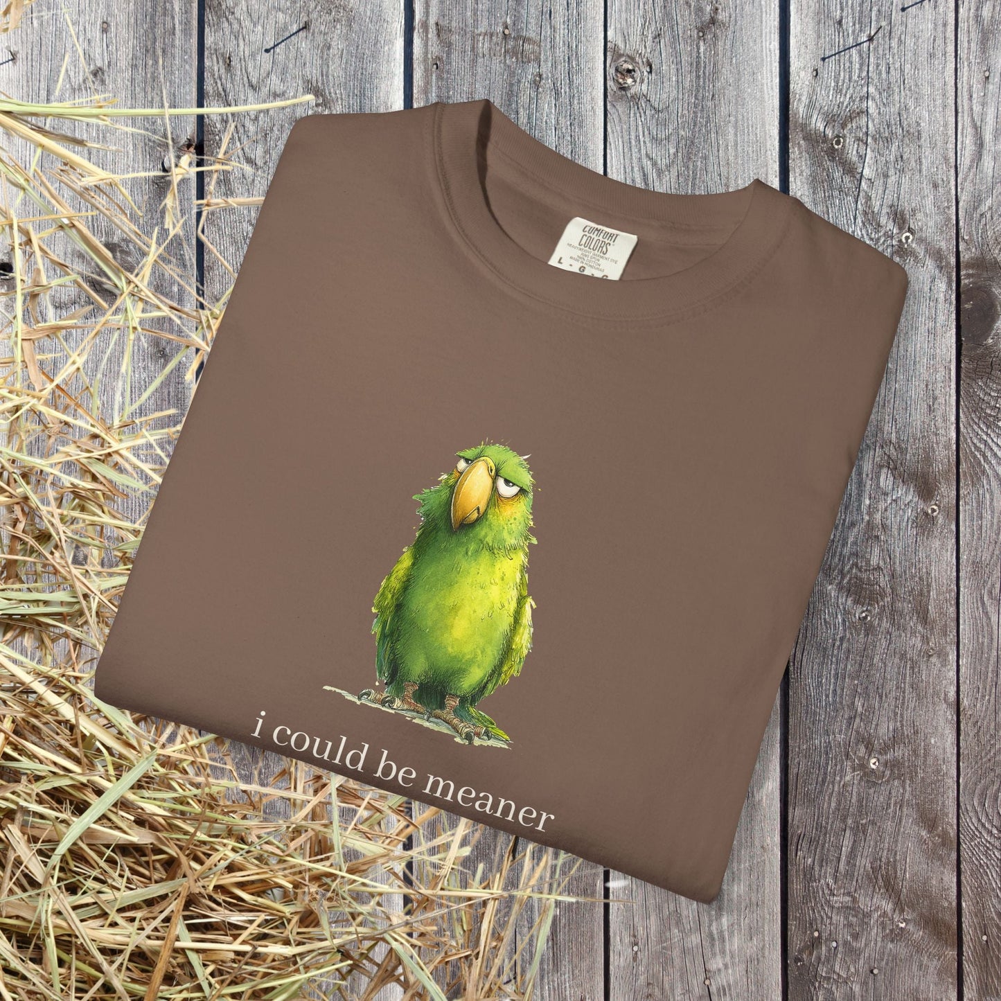 Hey Quick Question Parrot T-Shirt – Funny Sarcastic Bird Lover Tee with Attitude - FlooredByArt