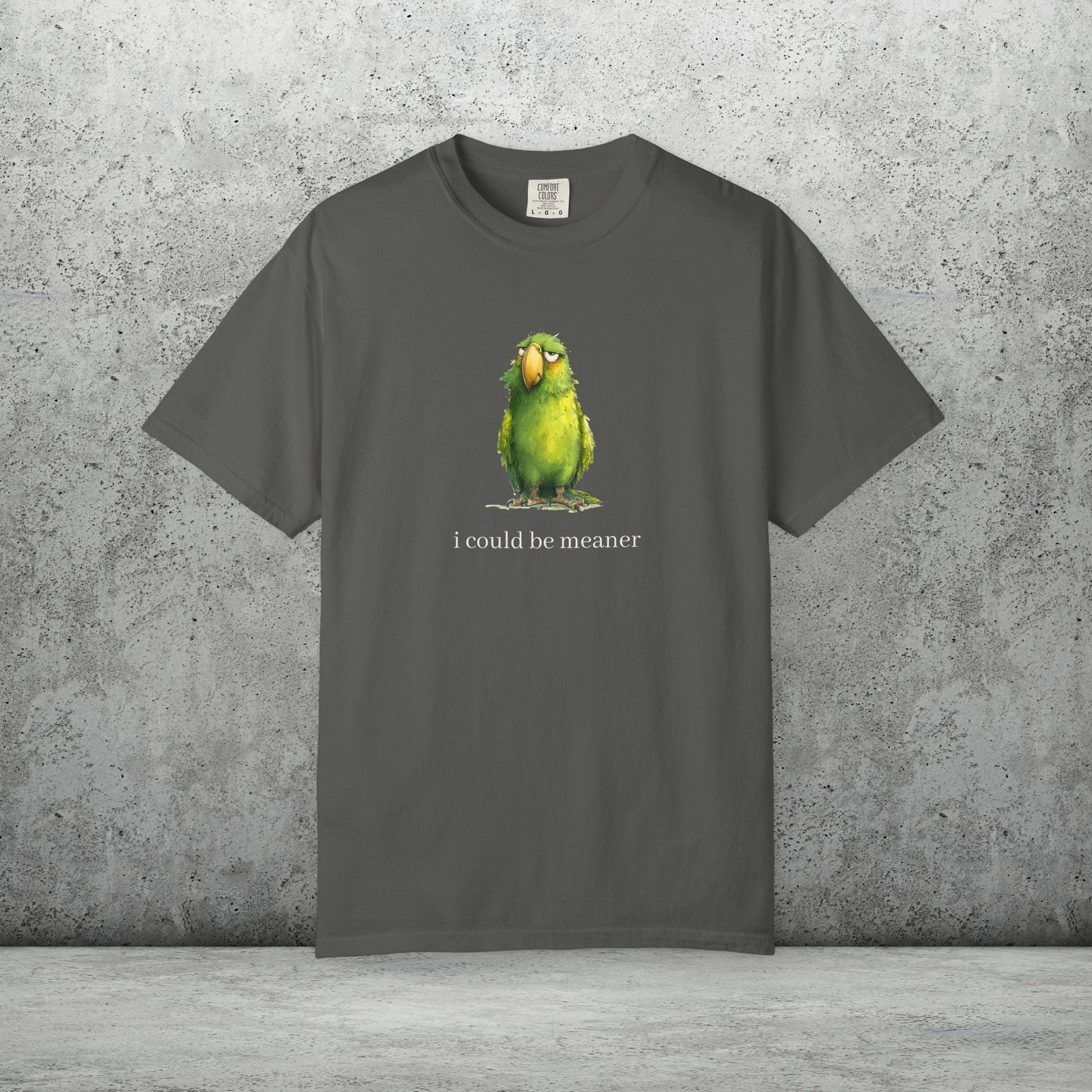 Hey Quick Question Parrot T-Shirt – Funny Sarcastic Bird Lover Tee with Attitude - FlooredByArt
