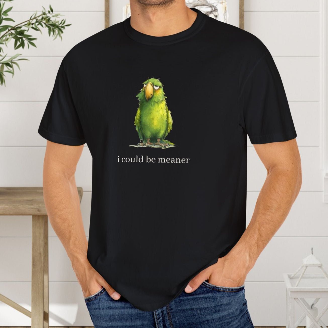 Hey Quick Question Parrot T-Shirt – Funny Sarcastic Bird Lover Tee with Attitude - FlooredByArt