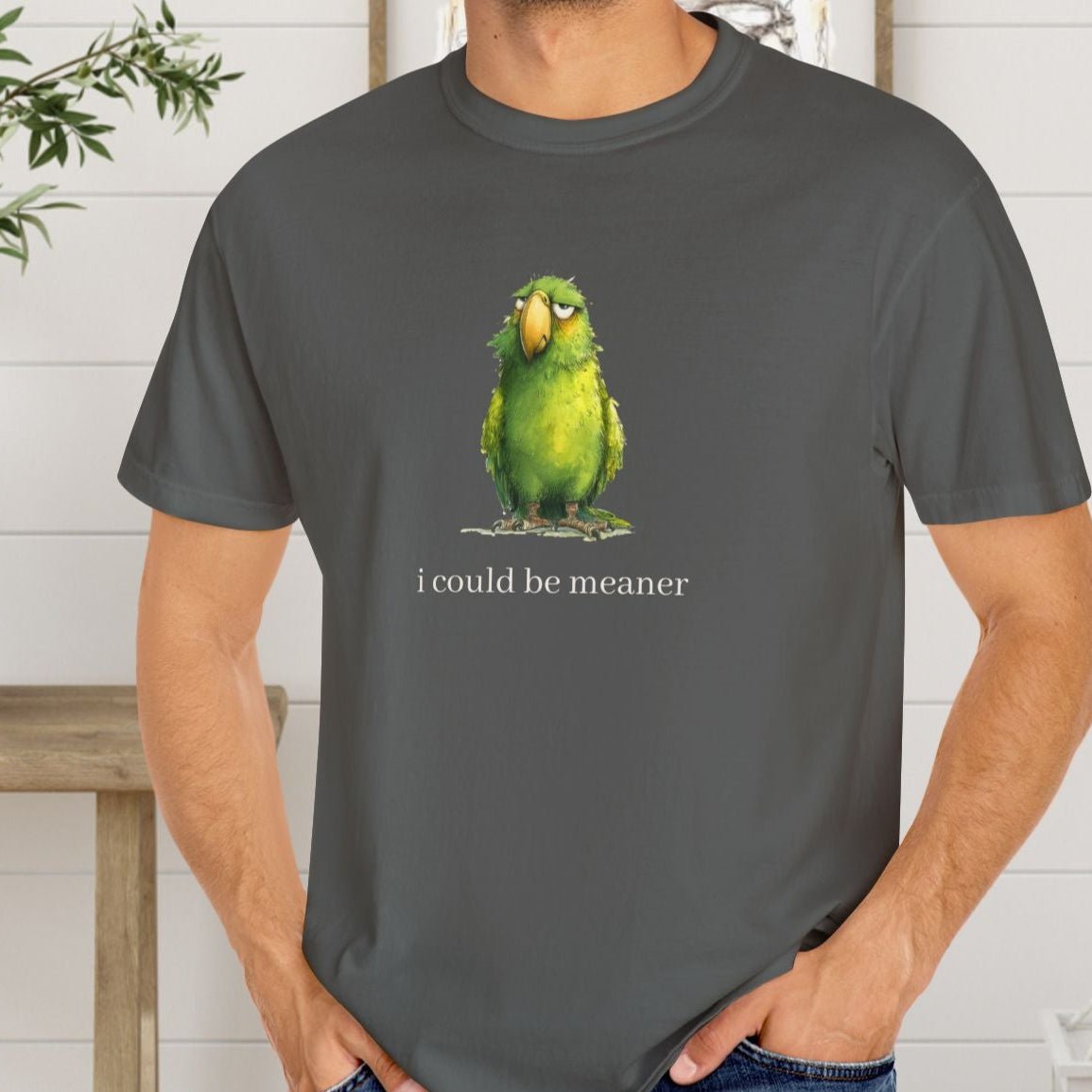 Hey Quick Question Parrot T-Shirt – Funny Sarcastic Bird Lover Tee with Attitude - FlooredByArt