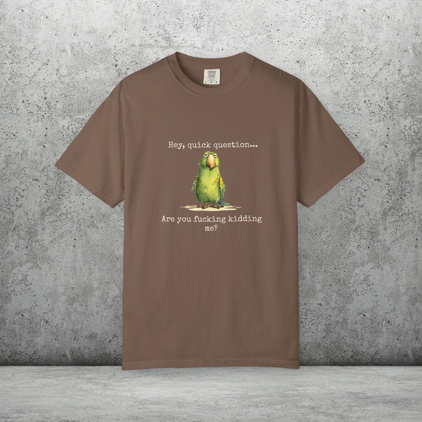 Hey There Parrot T-Shirt, Spicy Funny Quote Bird Lover Tee - FlooredByArt
