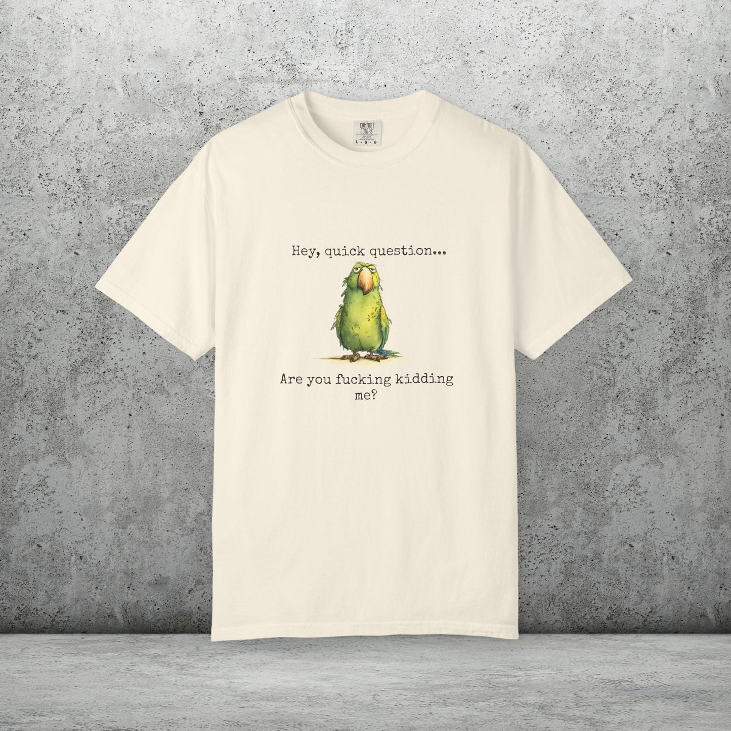 Hey There Parrot T-Shirt, Spicy Funny Quote Bird Lover Tee - FlooredByArt