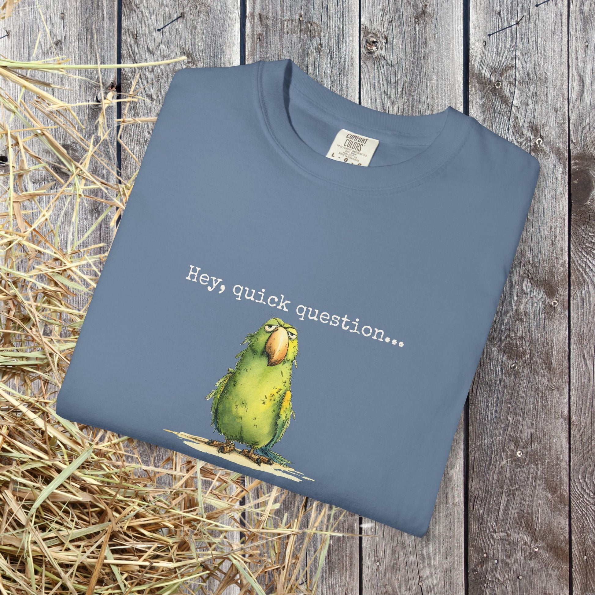 Hey There Parrot T-Shirt, Spicy Funny Quote Bird Lover Tee - FlooredByArt