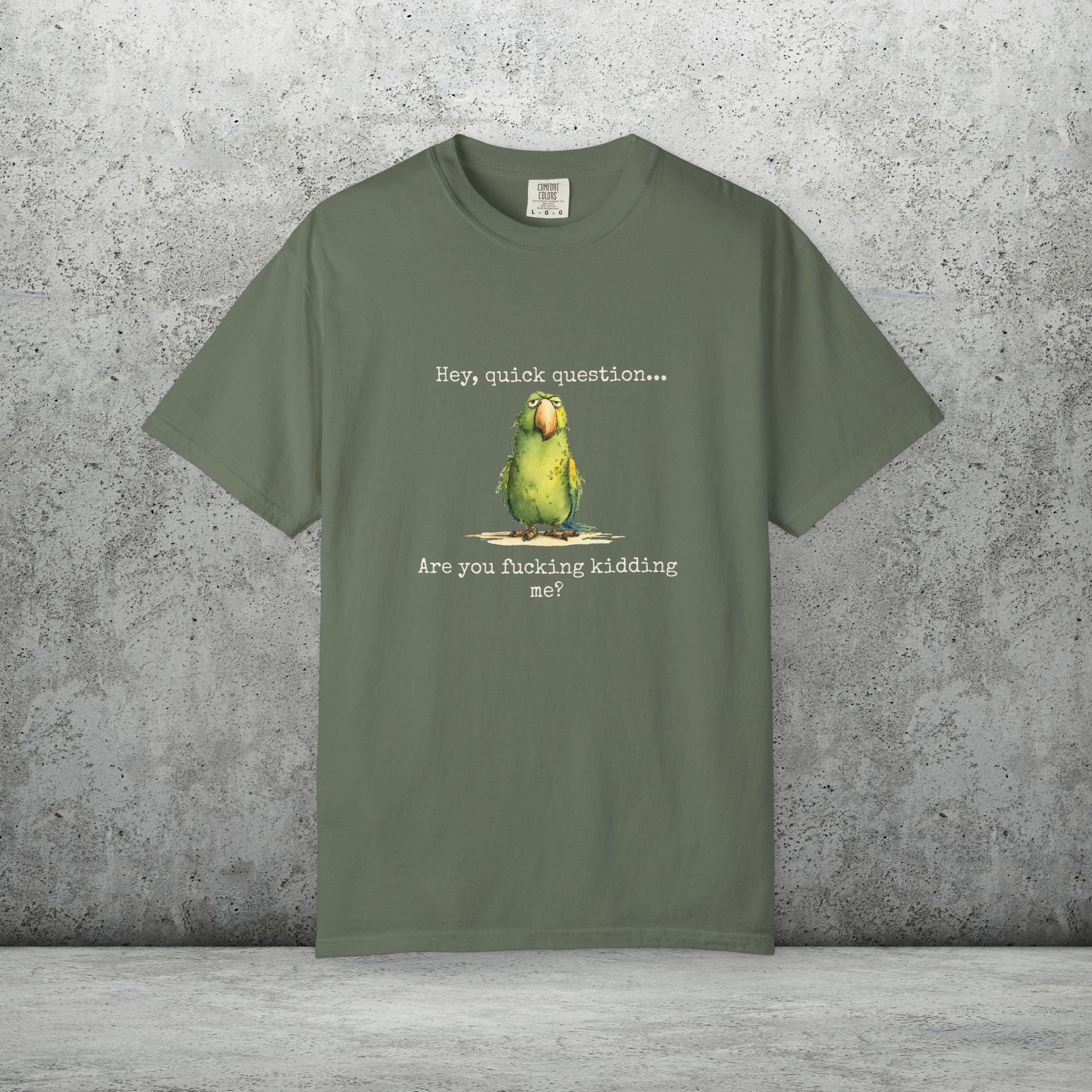 Hey There Parrot T-Shirt, Spicy Funny Quote Bird Lover Tee - FlooredByArt