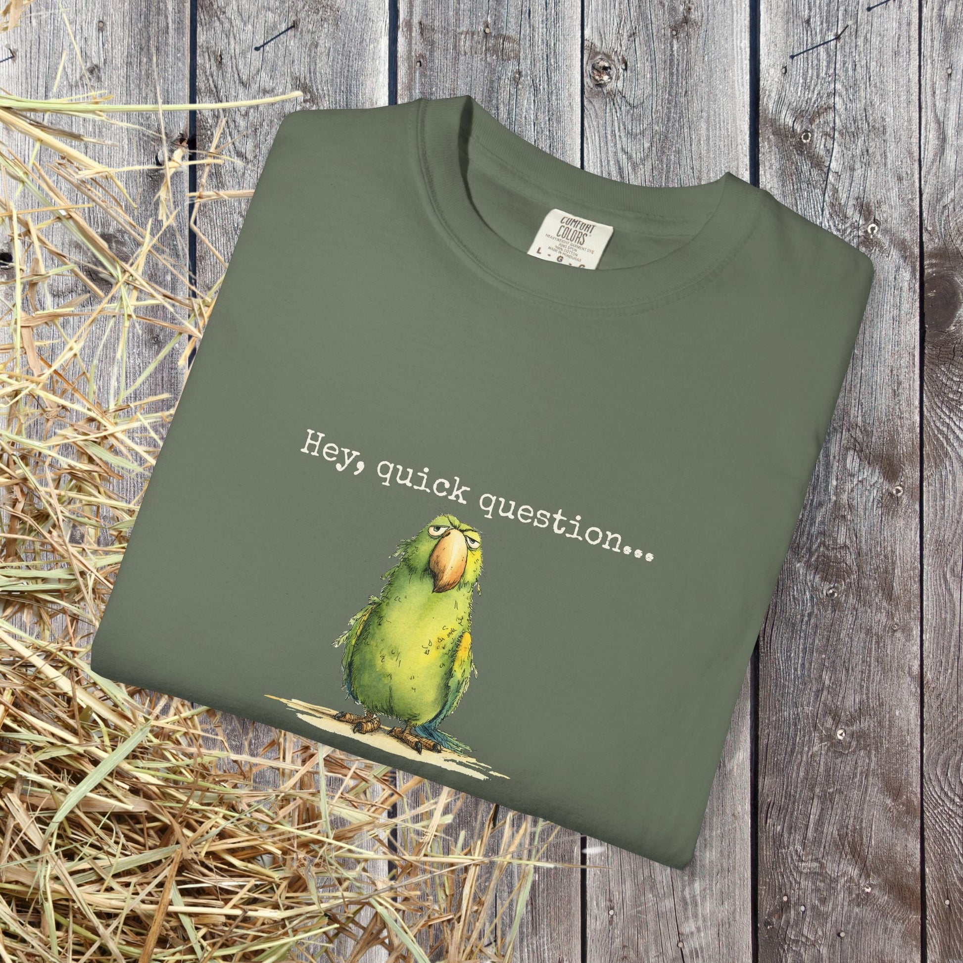 Hey There Parrot T-Shirt, Spicy Funny Quote Bird Lover Tee - FlooredByArt
