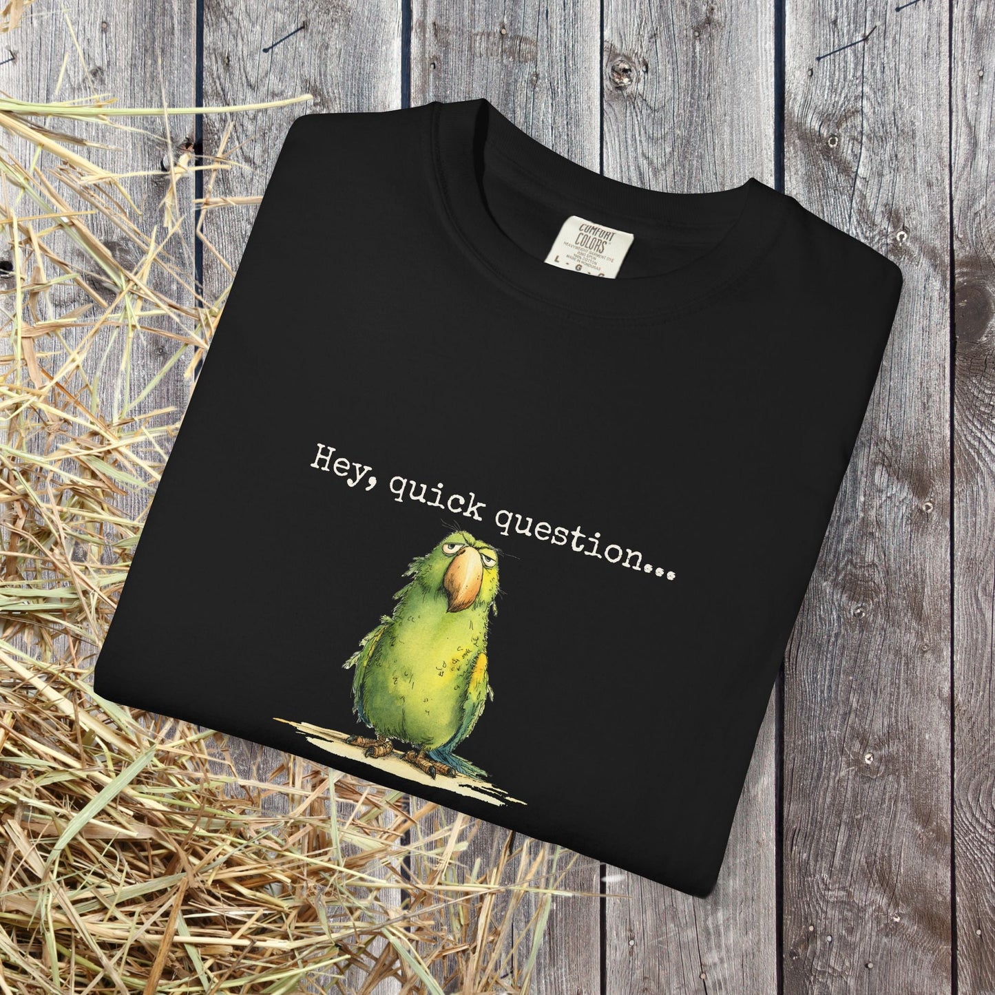 Hey There Parrot T-Shirt, Spicy Funny Quote Bird Lover Tee - FlooredByArt
