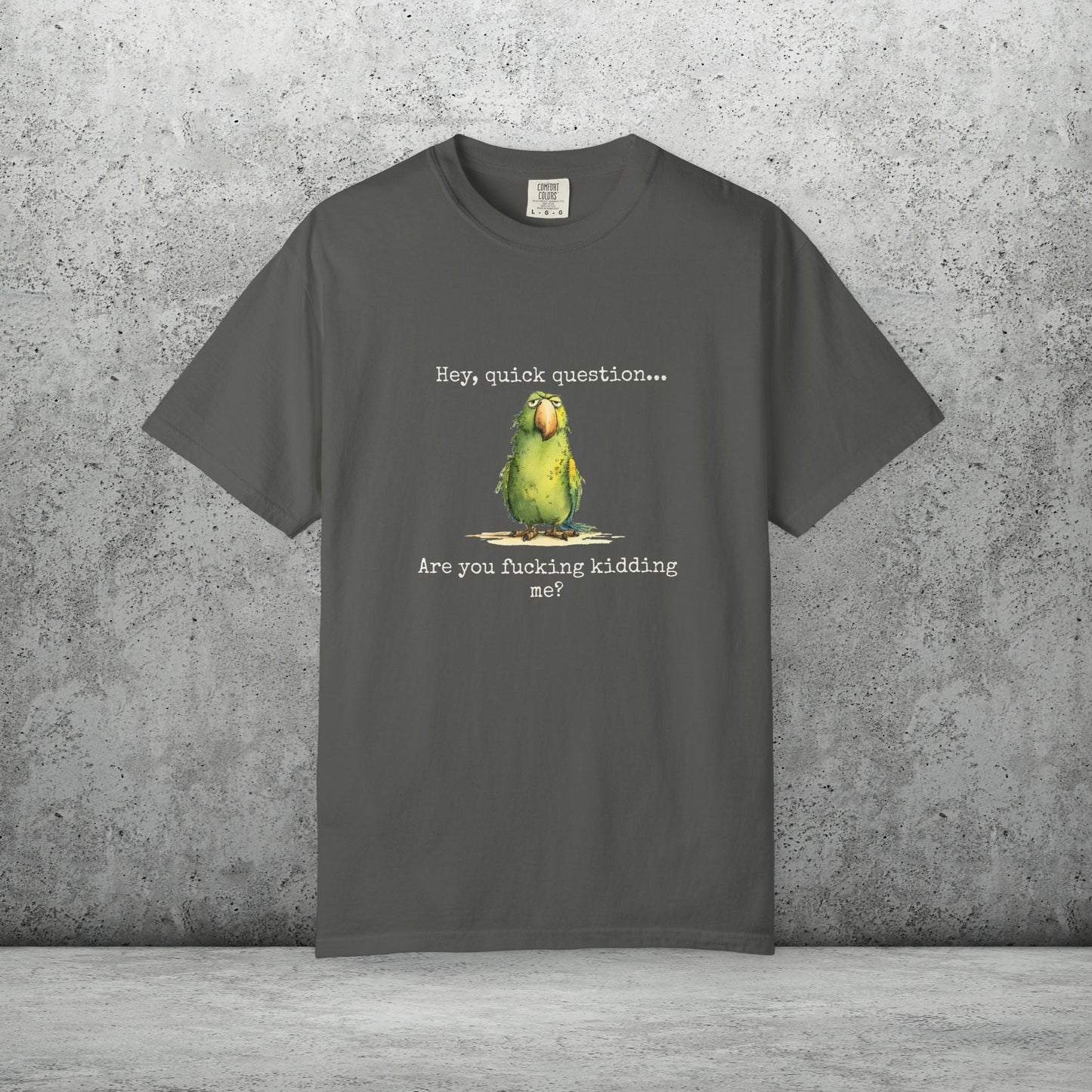 Hey There Parrot T-Shirt, Spicy Funny Quote Bird Lover Tee - FlooredByArt