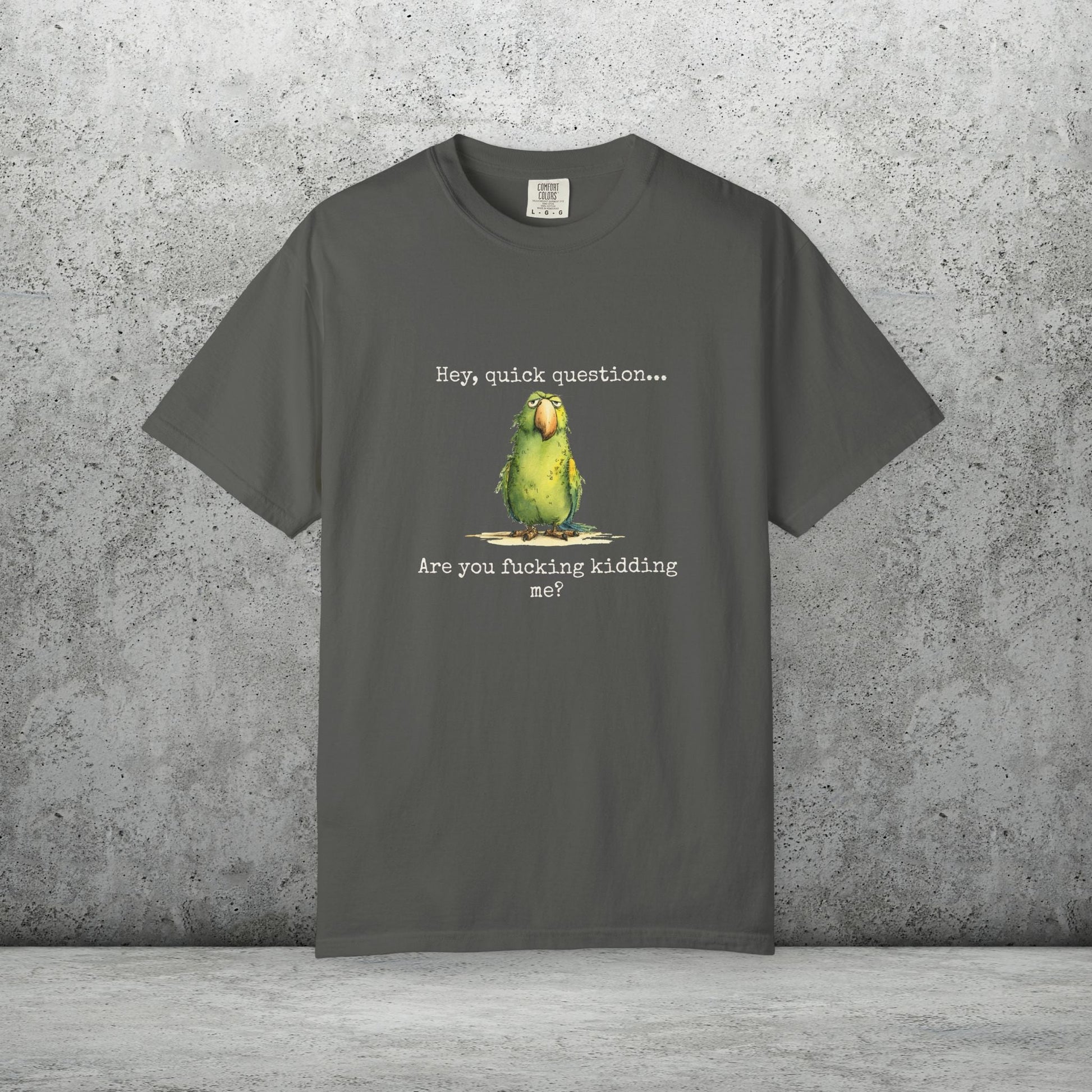 Hey There Parrot T-Shirt, Spicy Funny Quote Bird Lover Tee - FlooredByArt