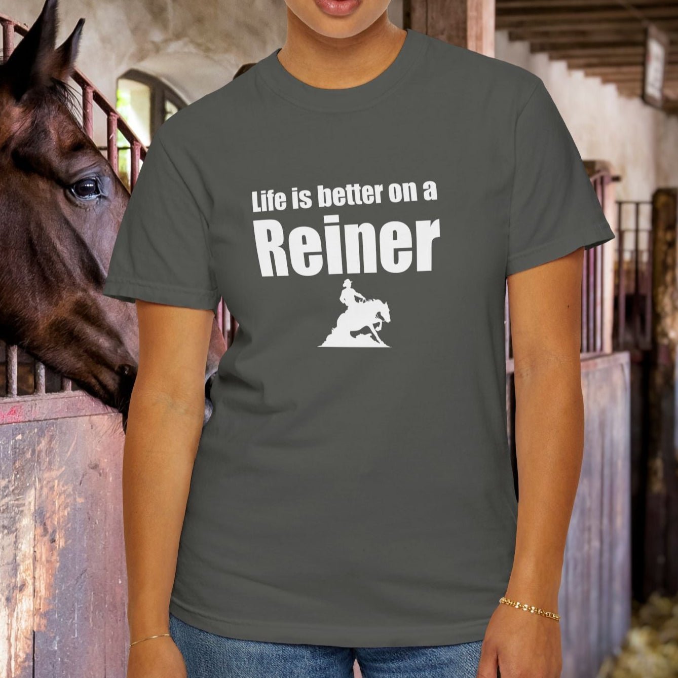 Horse Lover Garment - Dyed T-Shirt – Vintage - Style Comfort Colors Tee - FlooredByArt