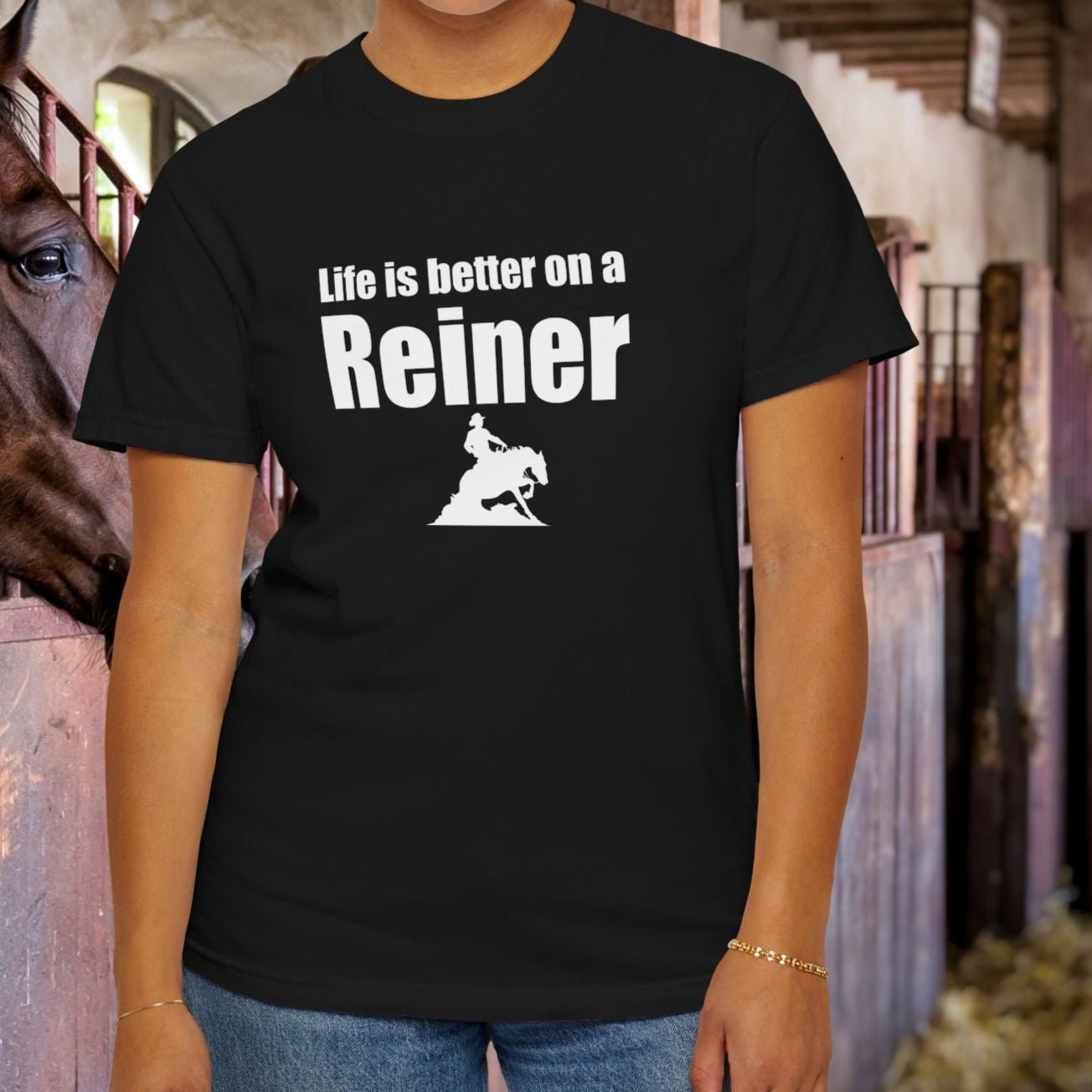 Horse Lover Garment - Dyed T-Shirt – Vintage - Style Comfort Colors Tee - FlooredByArt