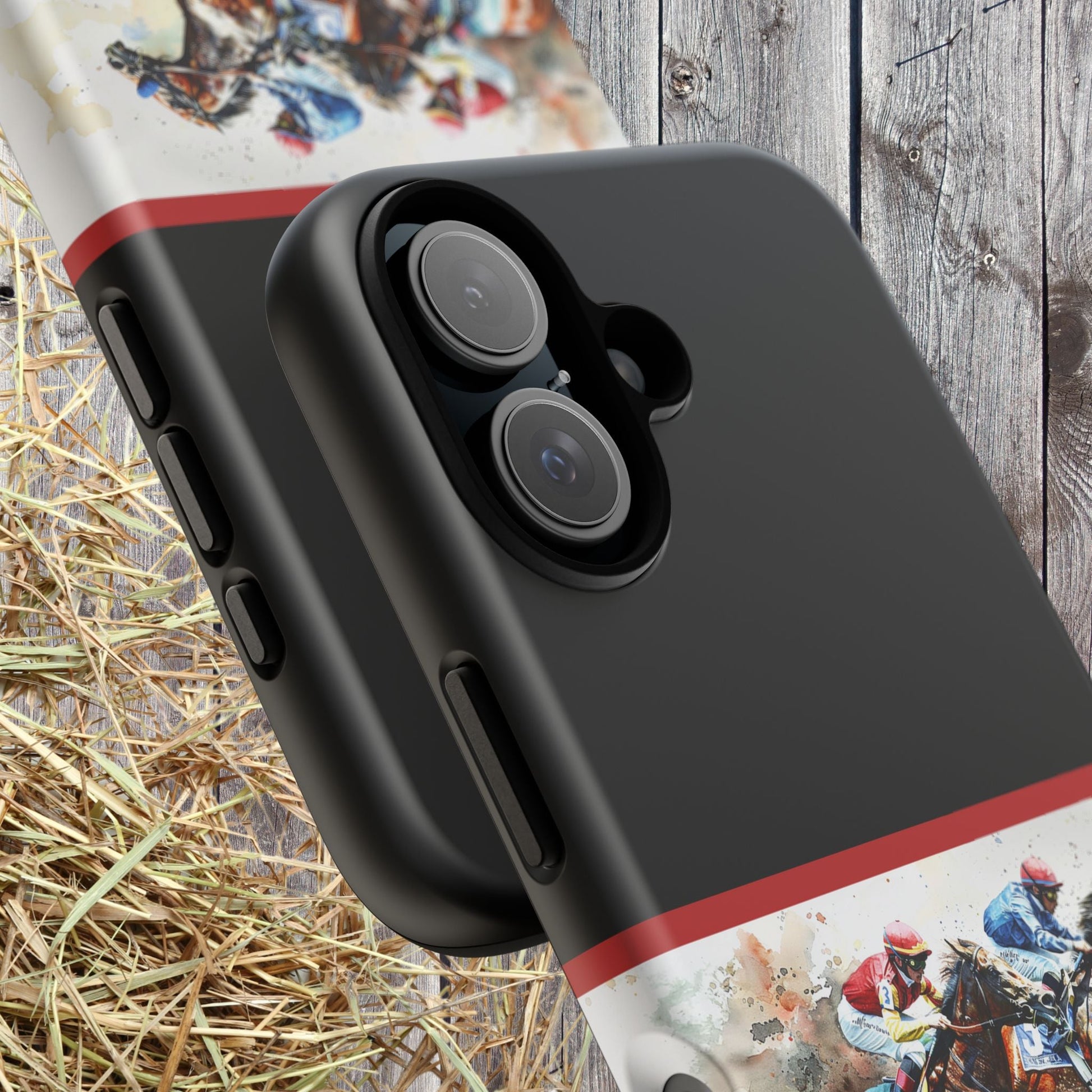 Horse Racing iPhone Case – “Life on the Fast Track” Equestrian Gift, Sporty Horse Lover Phone Cover for iPhone 14–16 - FlooredByArt