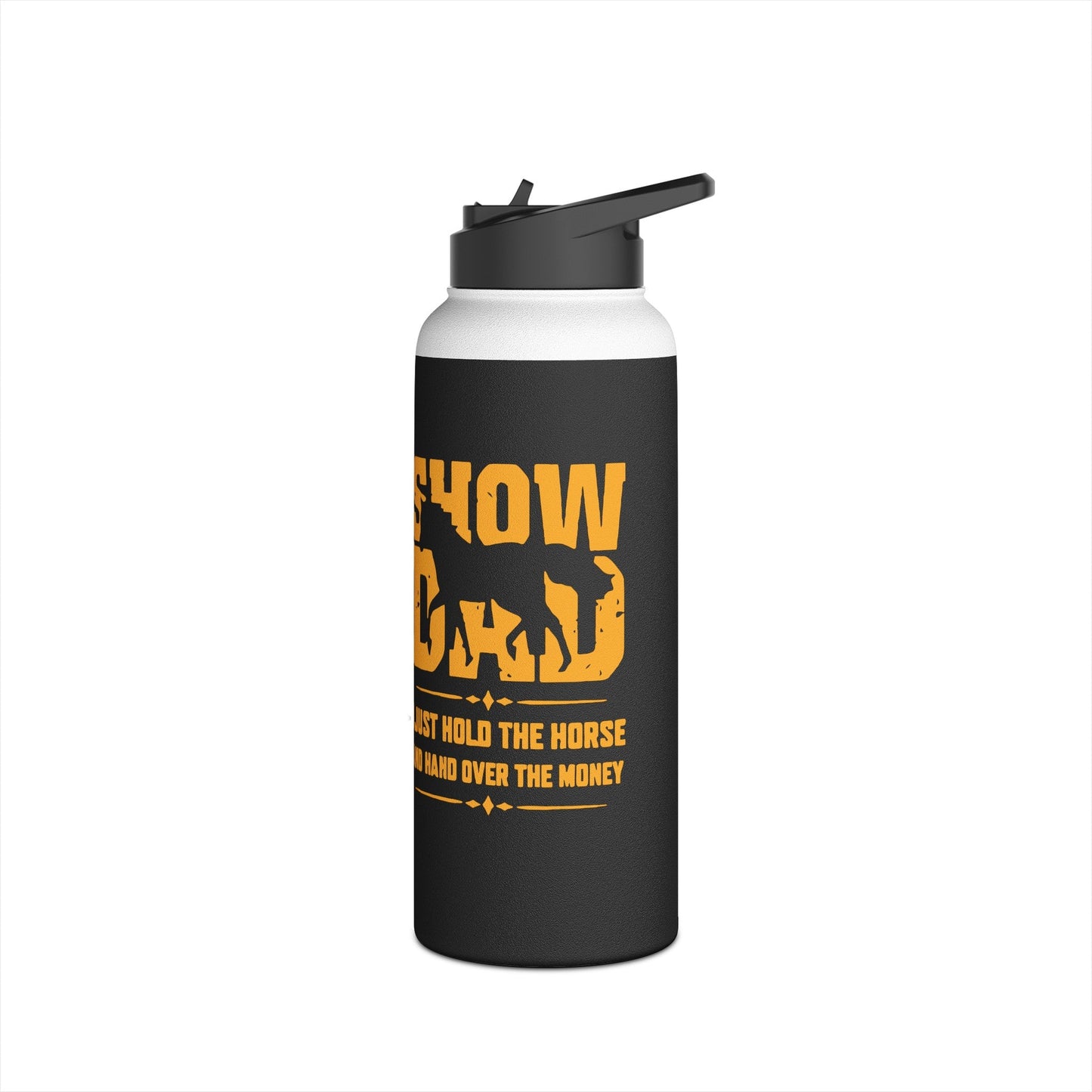 Horse Water Bottle for Show Dad, Dad horse Mug, Thermal Water Bottle Horse Show Bottle - FlooredByArt