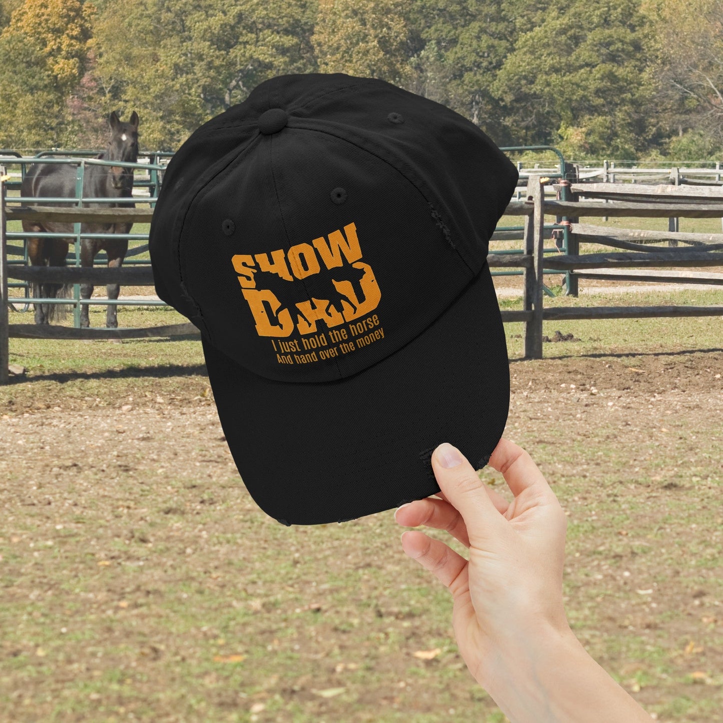 Horseshow Dad Horse Hat Cap, Horseshow Dad Baseball Cap, Horseshow Hat for Daddy - FlooredByArt
