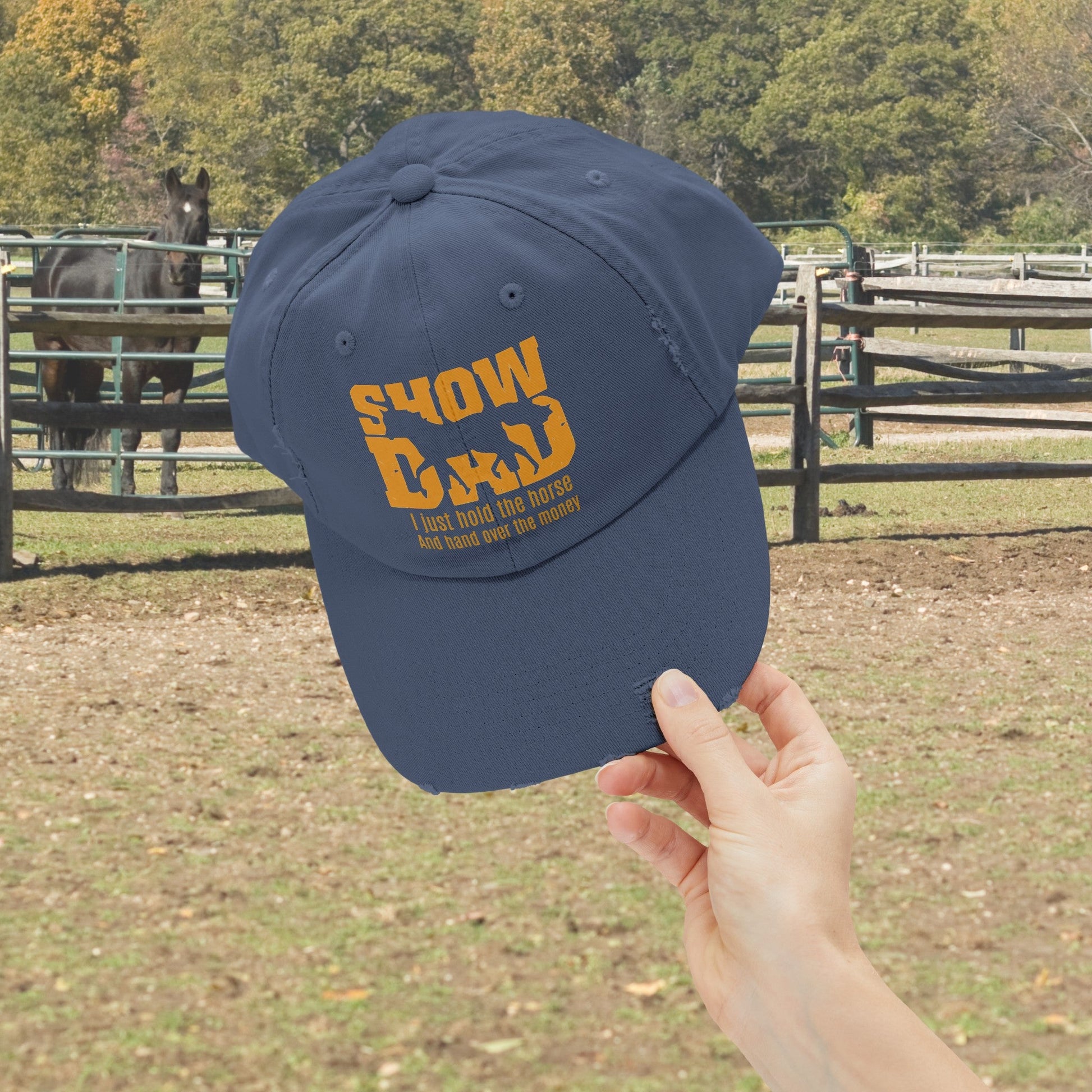 Horseshow Dad Horse Hat Cap, Horseshow Dad Baseball Cap, Horseshow Hat for Daddy - FlooredByArt