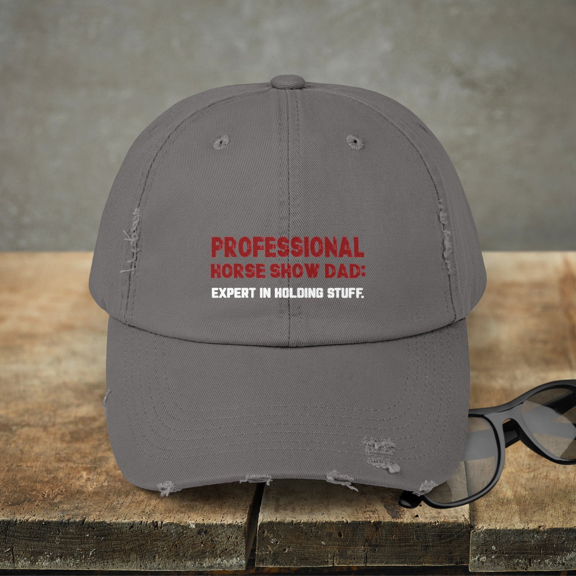 Horseshow Dad Horse Hat Cap, Professional Horseshow Dad Baseball Cap - FlooredByArt