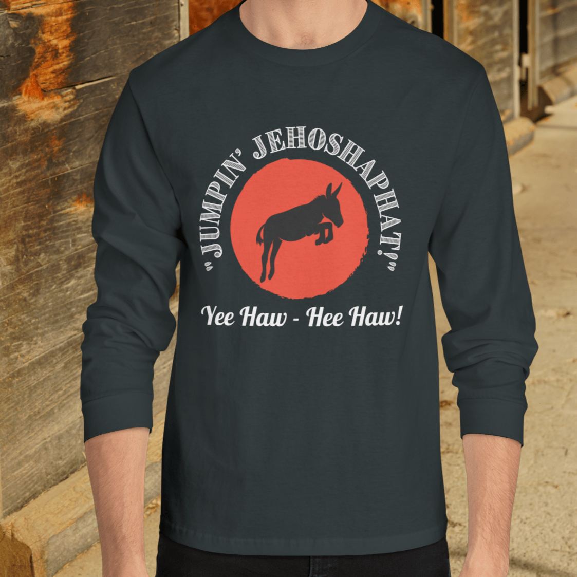 Jumpin Jehosaphat, Unisex Long Sleeve Tee, Perfect for Cowboy Fans - FlooredByArt