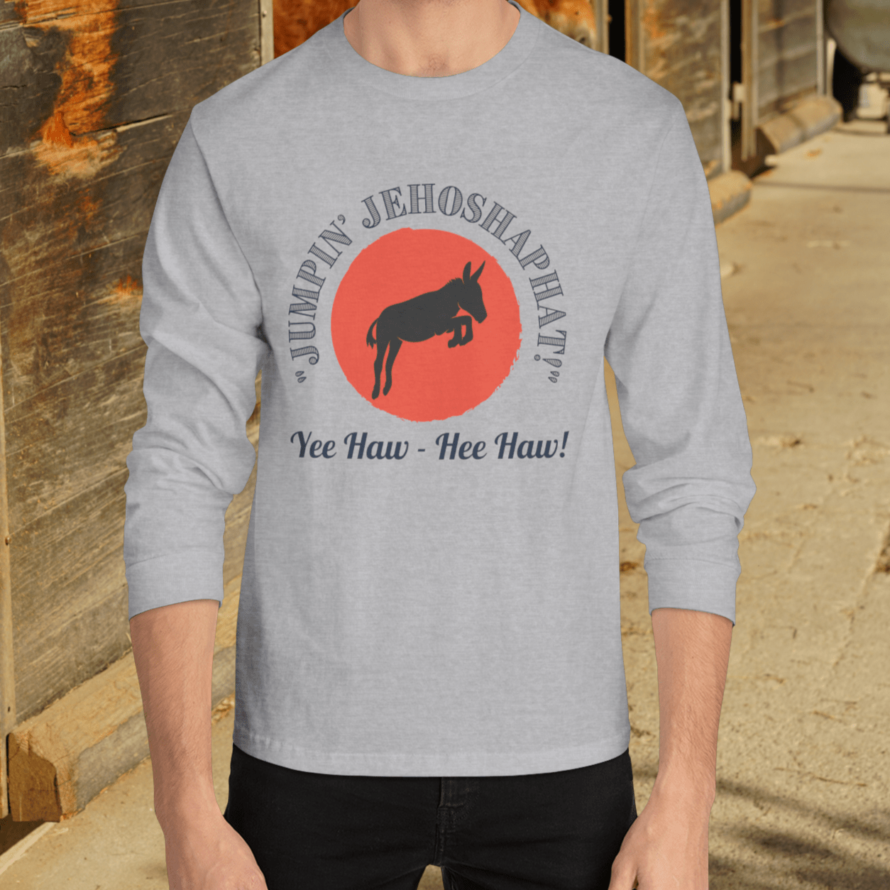 Jumpin Jehosaphat, Unisex Long Sleeve Tee, Perfect for Cowboy Fans - FlooredByArt