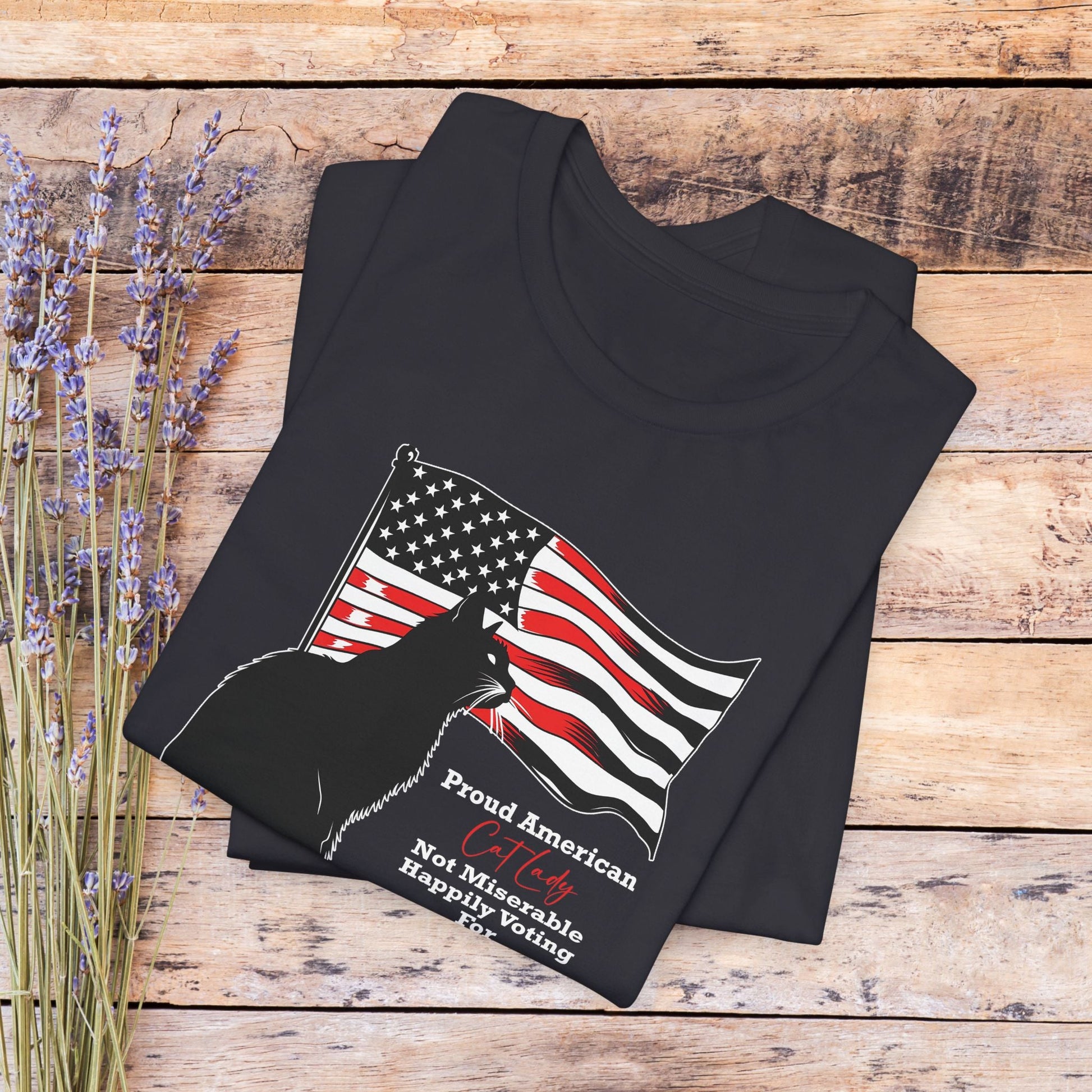 Kamala Cat Lady T - shirt, Proud American Cat Lady, Save Democracy - FlooredByArt