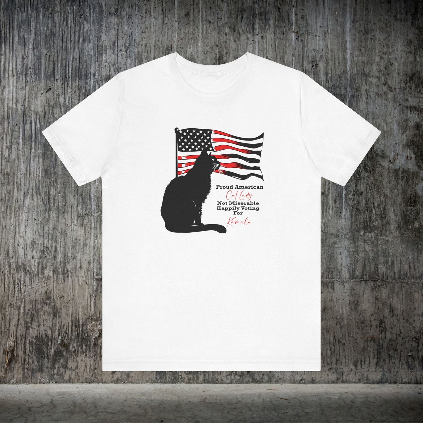 Kamala Cat Lady T - shirt, Proud American Cat Lady, Save Democracy - FlooredByArt