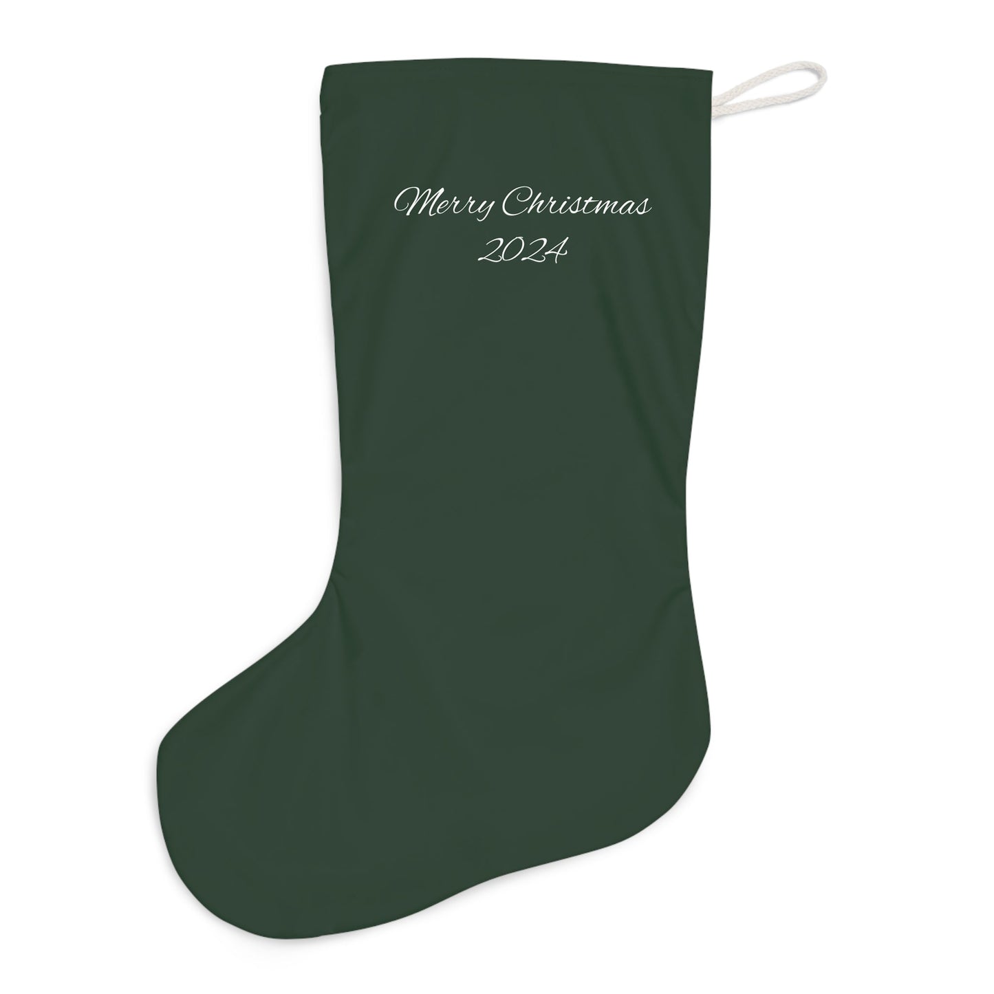 Minimalist White Horse Christmas Stocking, Large Holiday Stocking - FlooredByArt