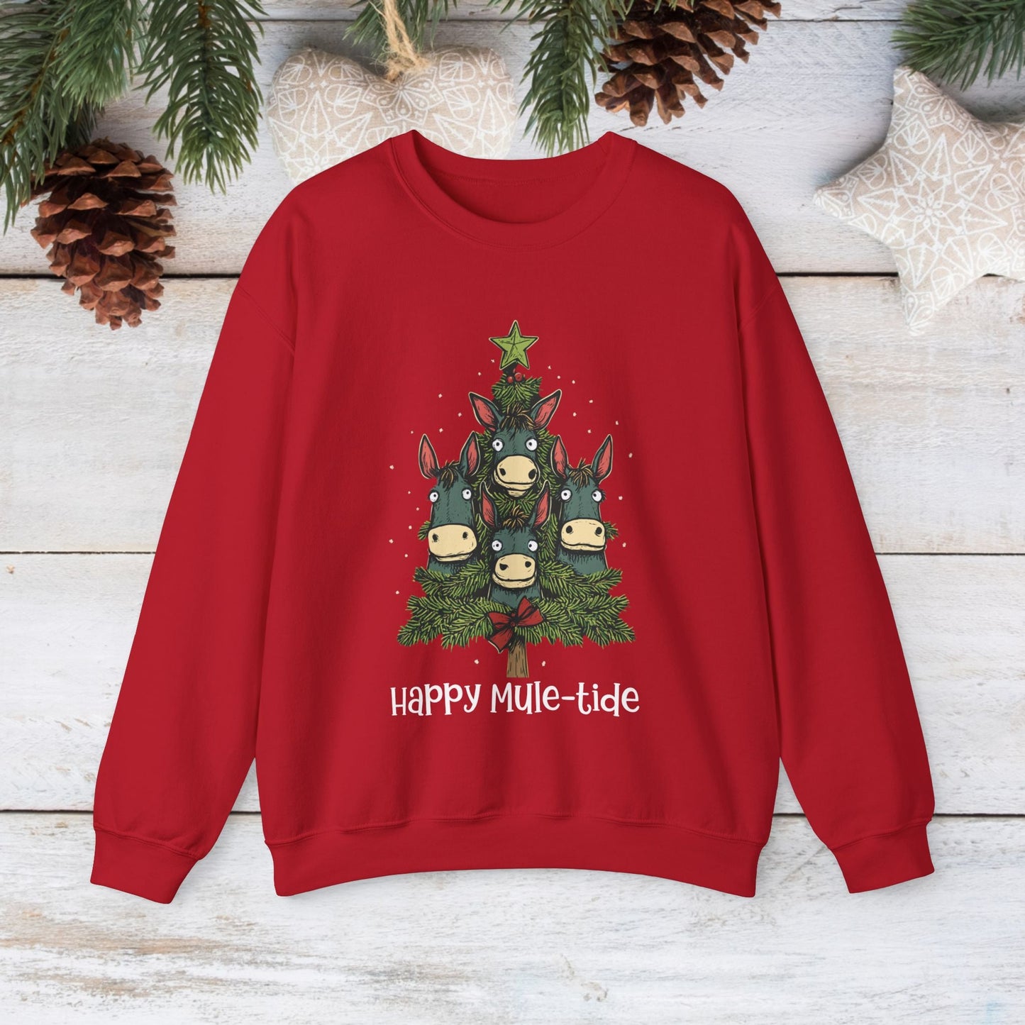 Mules Christmas Sweatshirt Shirt, Happy Mule - Tide, Mules Christmas Tree Shirt Gift - FlooredByArt