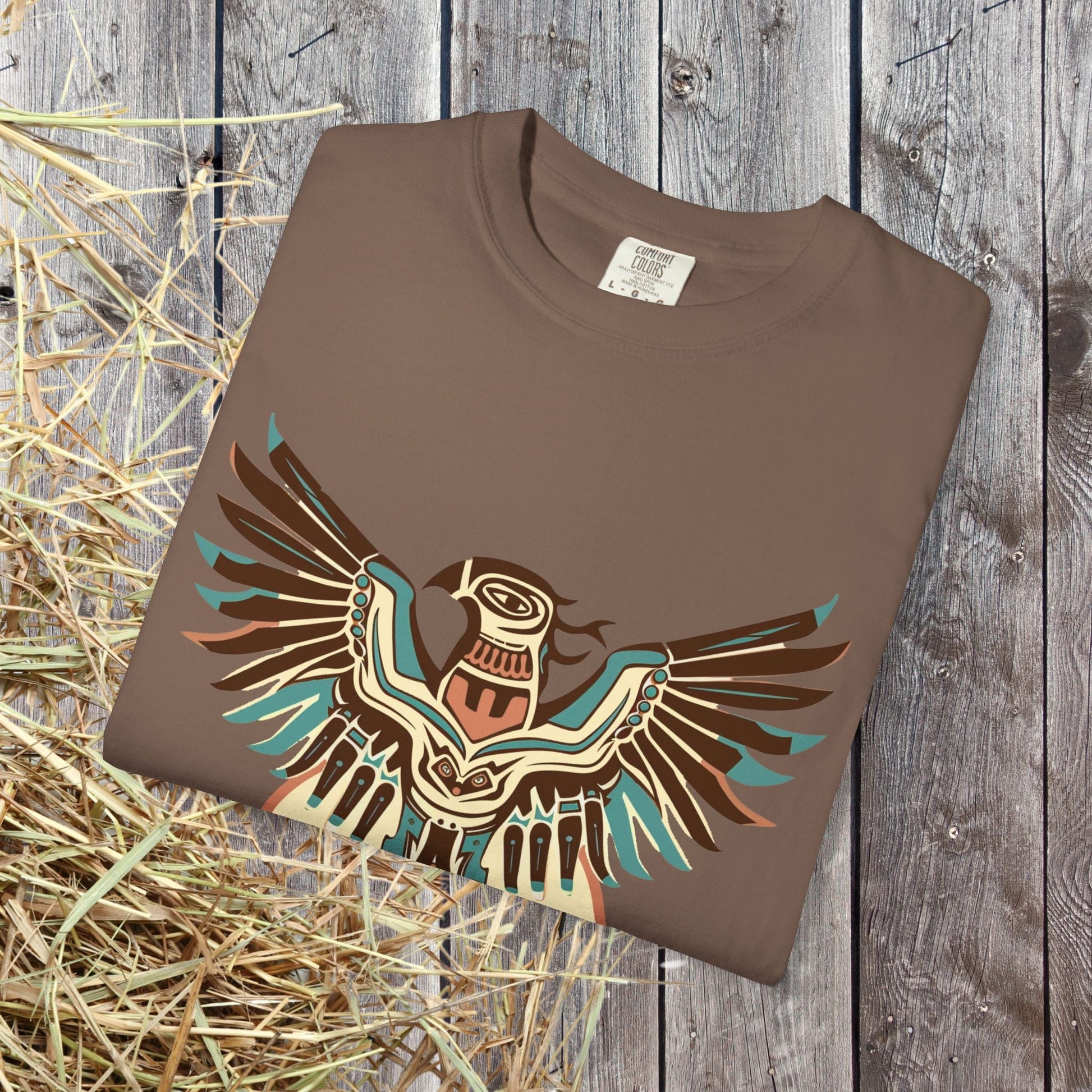 Native American Spirit Thunderbird T-Shirt – Native American Eagle Tee, Boho Hippie Totem Shirt - FlooredByArt