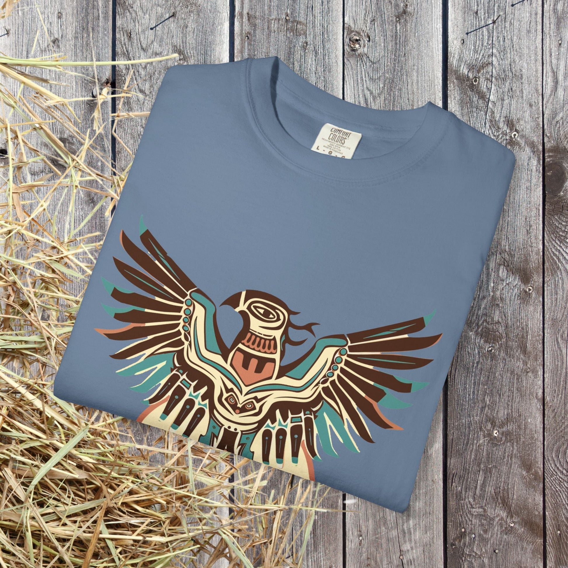 Native American Spirit Thunderbird T-Shirt – Native American Eagle Tee, Boho Hippie Totem Shirt - FlooredByArt