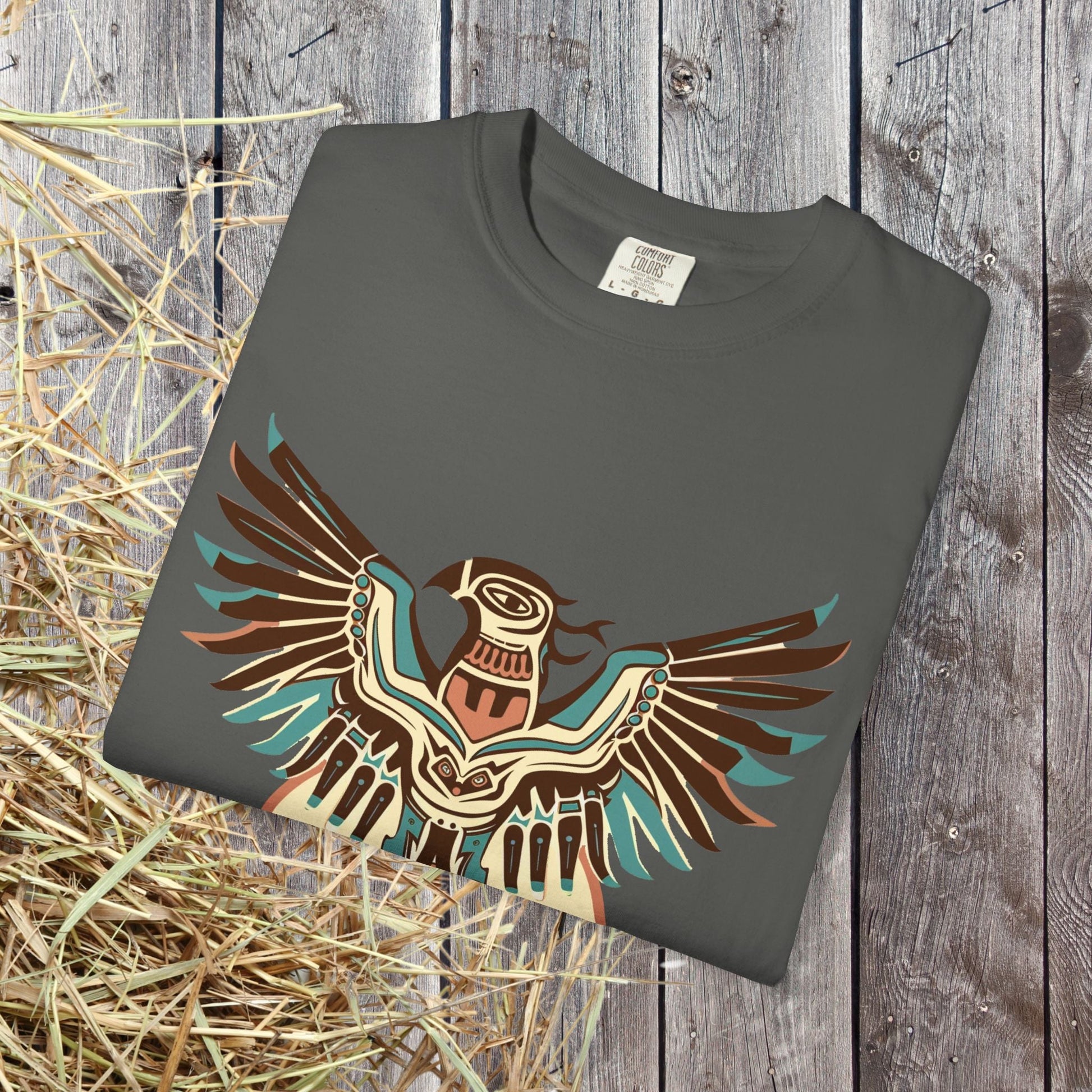 Native American Spirit Thunderbird T-Shirt – Native American Eagle Tee, Boho Hippie Totem Shirt - FlooredByArt