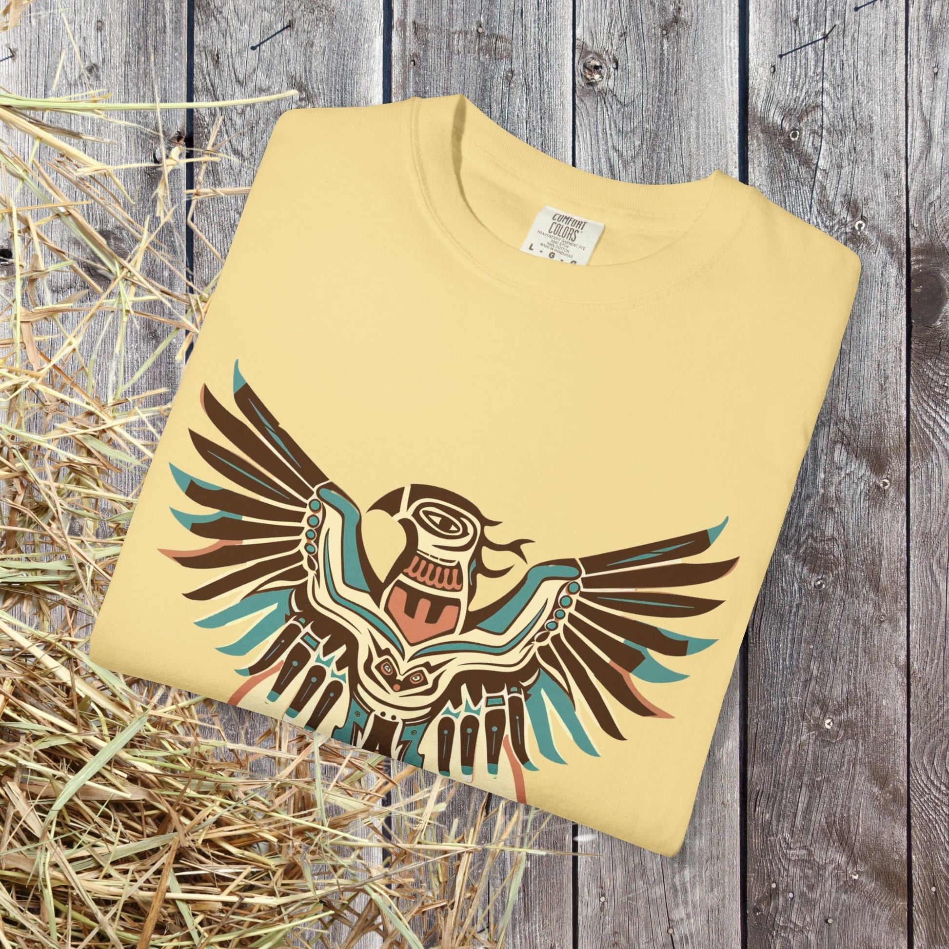 Native American Spirit Thunderbird T-Shirt – Native American Eagle Tee, Boho Hippie Totem Shirt - FlooredByArt