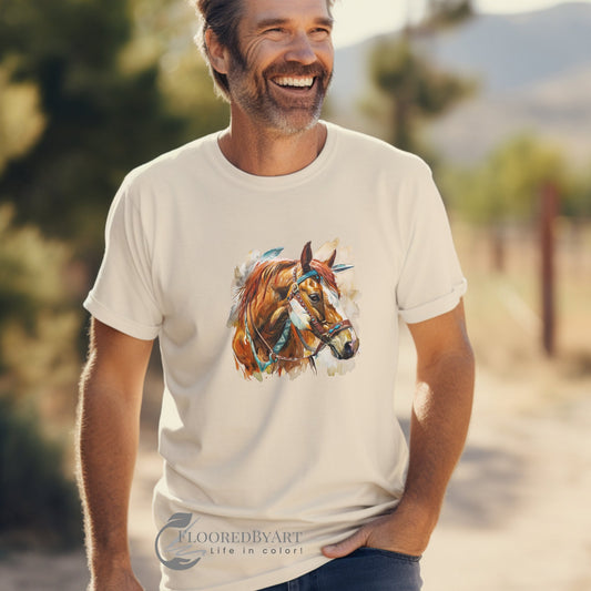 Paint Horse, Spirit Horse T-Shirt, Horse Lover Vintage Style T-shirt - FlooredByArt