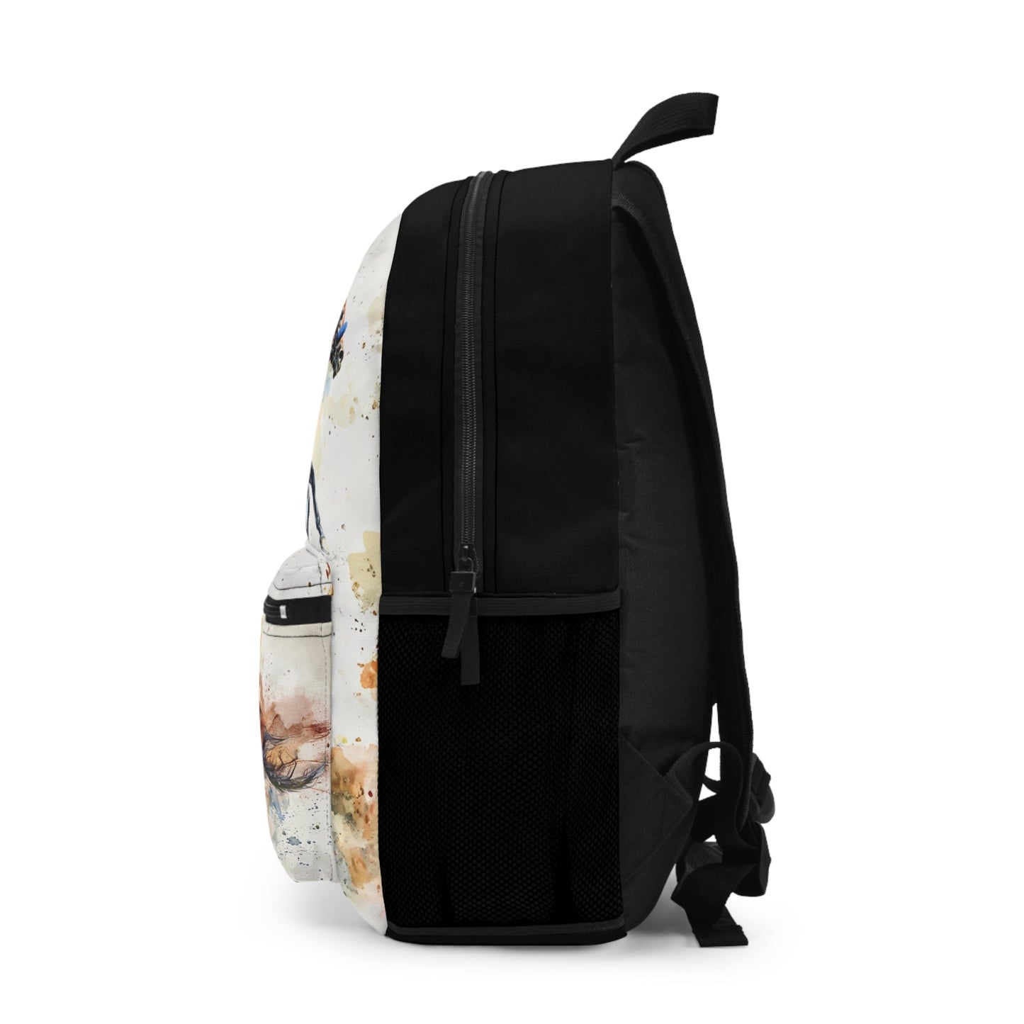 Personalized Horseracing Backpack, Watercolor of Race Horses and Jockeys, Back to School Bookbag for Any Age - FlooredByArt